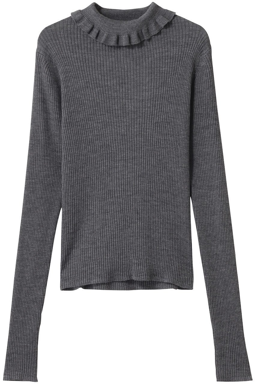【ビリティス ディセッタン/Bilitis dix-sept ans】のフリルカラープルオーバー インテリア・キッズ・メンズ・レディースファッション・服の通販 founy(ファニー) 　ファッション　Fashion　レディースファッション　Fashion for Women　トップス・カットソー　Cut & Sew Tops　ニット　Knit Tops & Sweaters　カジュアルプルオーバー・ニットトップス　Pullovers & Knit Tops / Casual Pullovers　2025年　2025　2025-2026秋冬・A/W　Autumn/Winter 2025–26 AW25–26　ウォッシャブル　Machine Washable　トレンド　Trend, Trending Now　フィット　Fit, Slim Fit　フリル　Frill, Ruffle　A/W・秋冬　Autumn/Winter　グレー|ID: prp329100004636736 ipo3291000000033407634