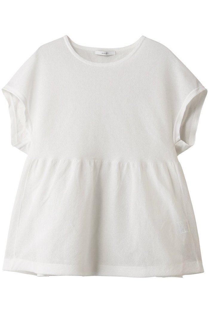 【アナイ/ANAYI】のシアーケーププルオーバー インテリア・キッズ・メンズ・レディースファッション・服の通販 founy(ファニー) https://founy.com/ ファッション Fashion レディースファッション Fashion for Women トップス・カットソー Cut & Sew Tops ニット Knit Tops & Sweaters カジュアルプルオーバー・ニットトップス Pullovers & Knit Tops / Casual Pullovers ギャザー Gathered, Ruffled フェミニン Feminine, Girly ペプラム Peplum, Flared Hem 夏 Summer |ID: prp329100004636746 ipo3291000000036132734