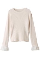 【アルアバイル/allureville】の【Loulou Willoughby】スリーブヘムレースプルオーバー 人気、トレンドファッション・服の通販 founy(ファニー) ファッション Fashion レディースファッション Fashion for Women トップス・カットソー Cut & Sew Tops ニット Knit Tops & Sweaters カジュアルプルオーバー・ニットトップス Pullovers & Knit Tops / Casual Pullovers 2025年 2025 2025-2026秋冬・A/W Autumn/Winter 2025–26 AW25–26 おすすめ Recommended / Our Picks ジャケット Jacket, Outerwear スリット Slit, Slit Detail フェミニン Feminine, Girly レース Lace, Lace Fabric A/W・秋冬 Autumn/Winter |ID:prp329100004636750