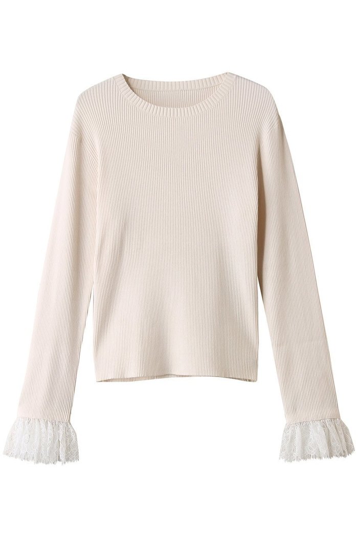 【アルアバイル/allureville】の【Loulou Willoughby】スリーブヘムレースプルオーバー インテリア・キッズ・メンズ・レディースファッション・服の通販 founy(ファニー) https://founy.com/ ファッション Fashion レディースファッション Fashion for Women トップス・カットソー Cut & Sew Tops ニット Knit Tops & Sweaters カジュアルプルオーバー・ニットトップス Pullovers & Knit Tops / Casual Pullovers おすすめ Recommended / Our Picks ジャケット Jacket, Outerwear スリット Slit, Slit Detail フェミニン Feminine, Girly レース Lace, Lace Fabric |ID: prp329100004636750 ipo3291000000036132741