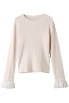 【アルアバイル/allureville】の【Loulou Willoughby】スリーブヘムレースプルオーバー オフホワイト|ID: prp329100004636750 ipo3291000000036132742