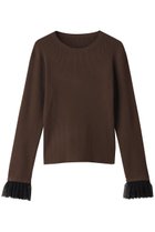 【アルアバイル/allureville】の【Loulou Willoughby】スリーブヘムレースプルオーバー ダークブラウン|ID: prp329100004636750 ipo3291000000036132743