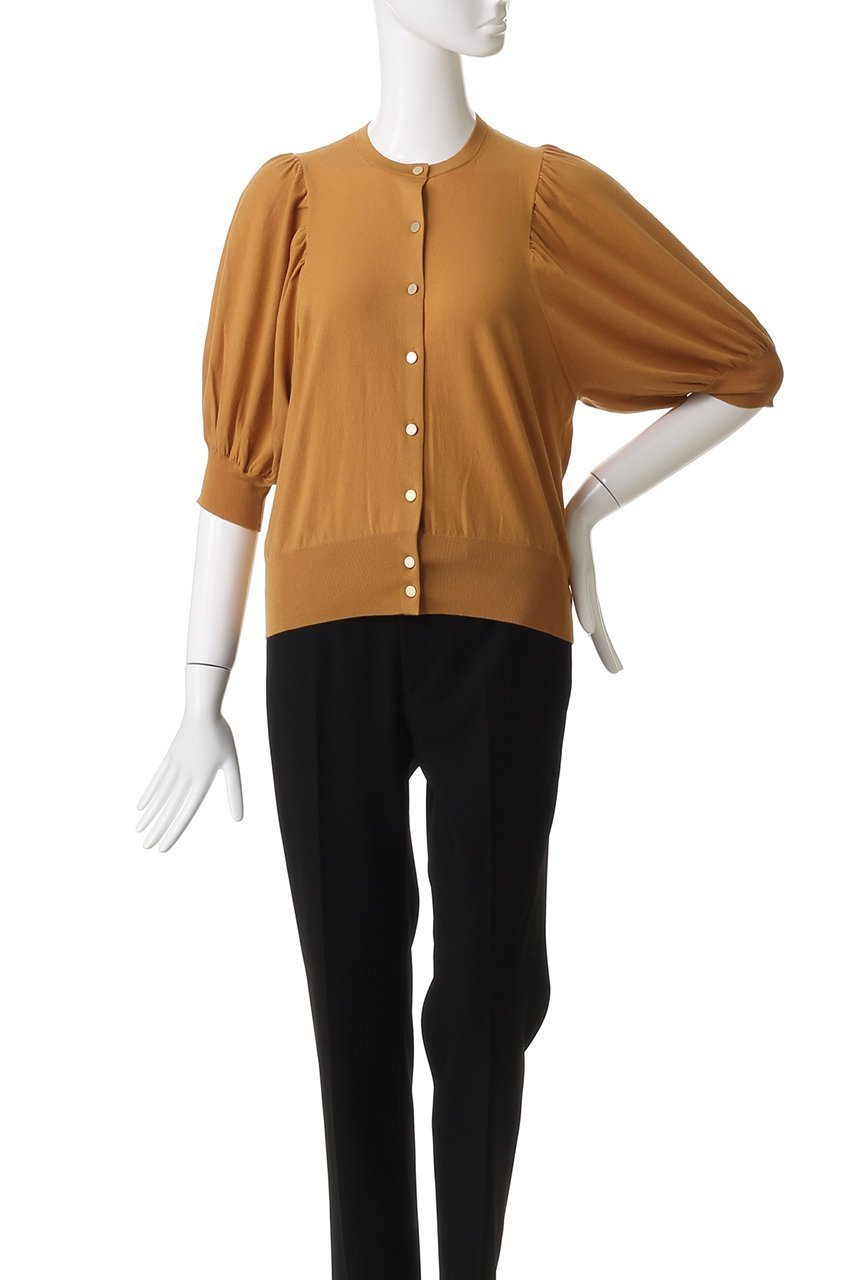 【デザイン ワークス/DESIGN WORKS】の袖ギャザーショートカーディガン 人気、トレンドファッション・服の通販 founy(ファニー) 　ファッション　Fashion　レディースファッション　Fashion for Women　トップス・カットソー　Cut & Sew Tops　ニット　Knit Tops & Sweaters　カーディガン・羽織り　Layered Style Cardigans　2025年　2025　2025-2026秋冬・A/W　Autumn/Winter 2025–26 AW25–26　カーディガン　Cardigan, Knitwear　ギャザー　Gathered, Ruffled　スリーブ　Sleeve, Long Sleeve / Short Sleeve　A/W・秋冬　Autumn/Winter　other-2|ID: prp329100004636759 ipo3291000000033407793
