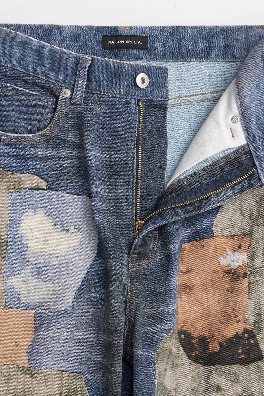 【メゾンスペシャル/MAISON SPECIAL】のPatchwork Printed Denim Pants/パッチワークプリントデニム 人気、トレンドファッション・服の通販 founy(ファニー) 　ファッション　Fashion　レディースファッション　Fashion for Women　パンツ　Pants & Trousers　デニムパンツ・ジーンズ・美脚デニム　Denim Jeans & Pants　2025年　2025　2025-2026秋冬・A/W　Autumn/Winter 2025–26 AW25–26　シンプル　Simple, Minimal　デニム　Denim, Jeans Material　バランス　Balance, Style Balance　パッチワーク　Patchwork, Mixed Fabric　プリント　Print, Printed Pattern　A/W・秋冬　Autumn/Winter　other-3|ID: prp329100004636761 ipo3291000000033407805