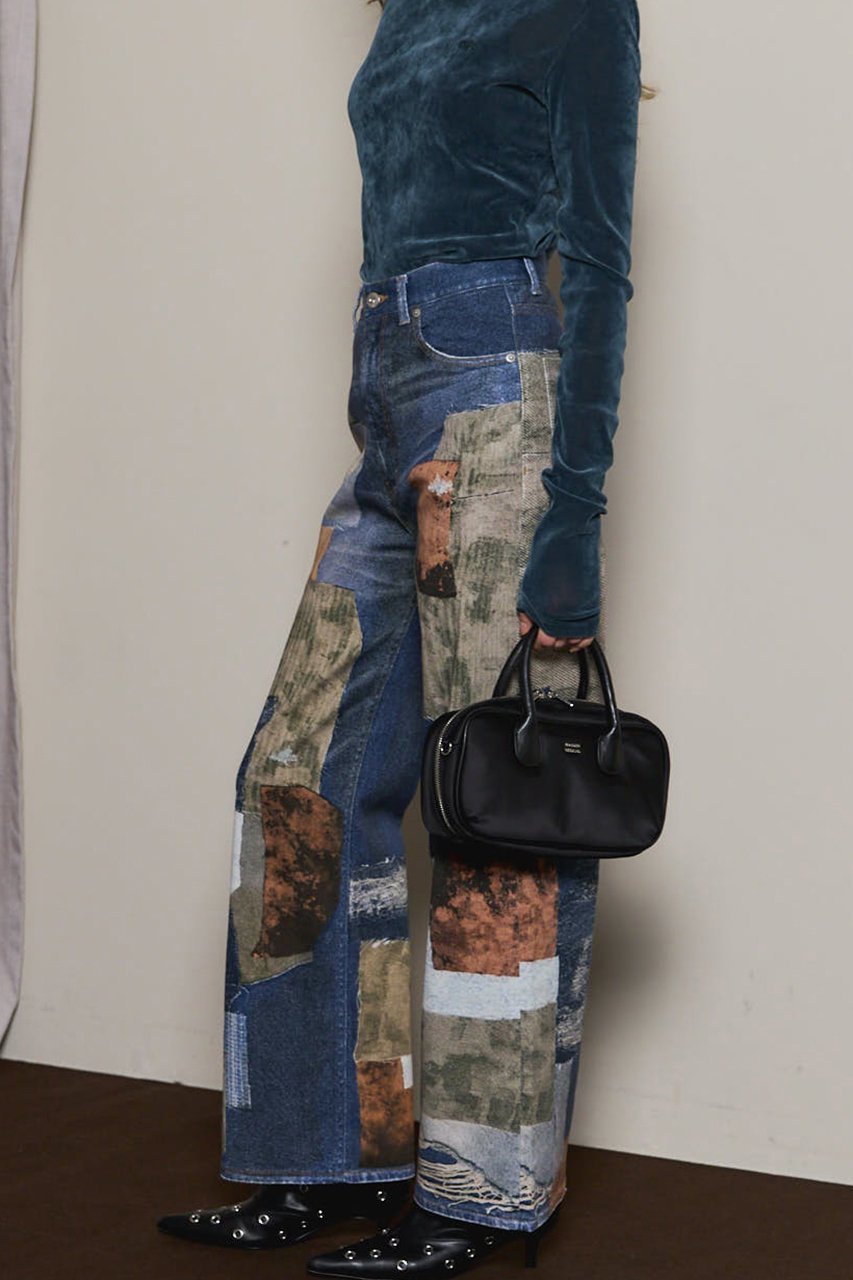 【メゾンスペシャル/MAISON SPECIAL】のPatchwork Printed Denim Pants/パッチワークプリントデニム 人気、トレンドファッション・服の通販 founy(ファニー) 　ファッション　Fashion　レディースファッション　Fashion for Women　パンツ　Pants & Trousers　デニムパンツ・ジーンズ・美脚デニム　Denim Jeans & Pants　2025年　2025　2025-2026秋冬・A/W　Autumn/Winter 2025–26 AW25–26　シンプル　Simple, Minimal　デニム　Denim, Jeans Material　バランス　Balance, Style Balance　パッチワーク　Patchwork, Mixed Fabric　プリント　Print, Printed Pattern　A/W・秋冬　Autumn/Winter　other-7|ID: prp329100004636761 ipo3291000000033407812