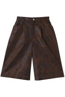 【メゾンスペシャル/MAISON SPECIAL】のCow Pattern Leather Shorts/COW柄レザーショートパンツ 人気、トレンドファッション・服の通販 founy(ファニー) ファッション Fashion レディースファッション Fashion for Women パンツ Pants & Trousers ショートパンツ・ハーフパンツ High-Waisted & Relaxed Shorts ショート Short, Short Length シンプル Simple, Minimal ハーフ Half, Half-Length フェイクレザー Faux Leather, PU Leather ワイド Wide, Wide Fit |ID:prp329100004636769
