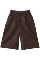 【メゾンスペシャル/MAISON SPECIAL】のCow Pattern Leather Shorts/COW柄レザーショートパンツ BRN(ブラウン)|ID: prp329100004636769 ipo3291000000035759384