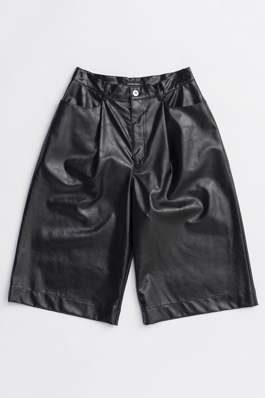 【メゾンスペシャル/MAISON SPECIAL】のLeather Shorts/レザーショートパンツ 人気、トレンドファッション・服の通販 founy(ファニー) 　ファッション　Fashion　レディースファッション　Fashion for Women　パンツ　Pants & Trousers　ショートパンツ・ハーフパンツ　High-Waisted & Relaxed Shorts　2025年　2025　2025-2026秋冬・A/W　Autumn/Winter 2025–26 AW25–26　ショート　Short, Short Length　シンプル　Simple, Minimal　ハーフ　Half, Half-Length　フェイクレザー　Faux Leather, PU Leather　ワイド　Wide, Wide Fit　A/W・秋冬　Autumn/Winter　 other-1|ID: prp329100004636770 ipo3291000000033407879