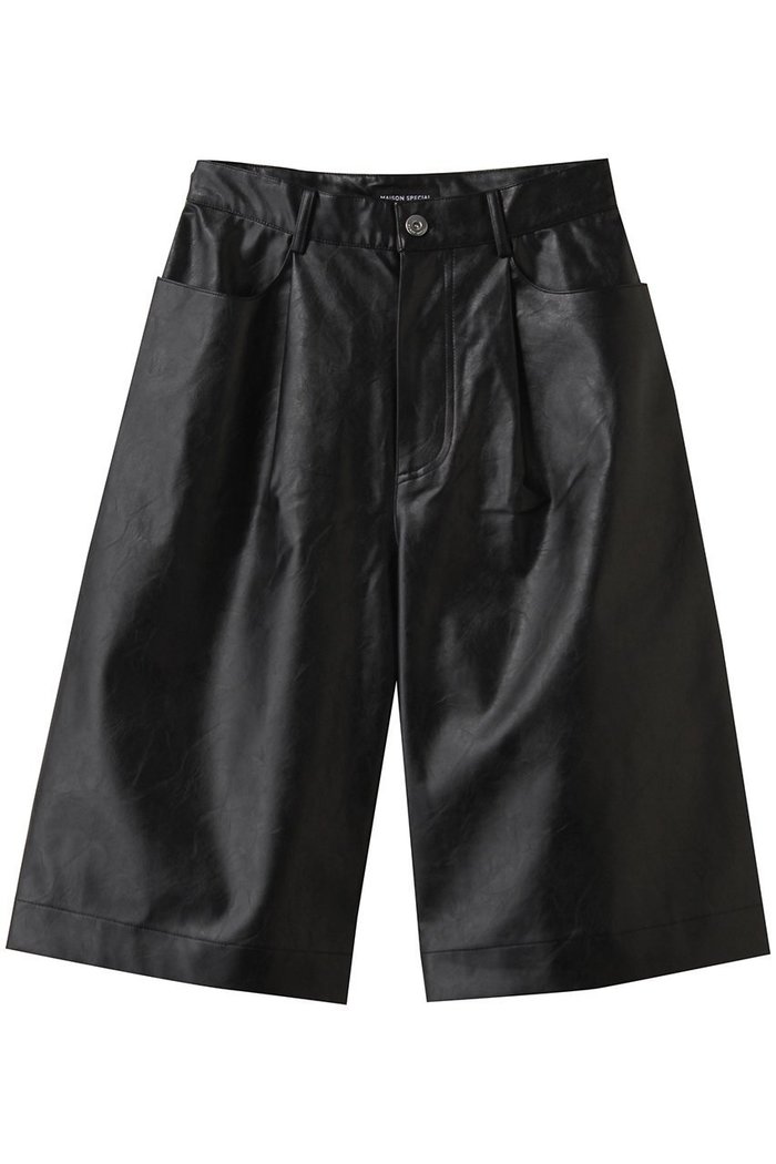 【メゾンスペシャル/MAISON SPECIAL】のLeather Shorts/レザーショートパンツ インテリア・キッズ・メンズ・レディースファッション・服の通販 founy(ファニー) https://founy.com/ ファッション Fashion レディースファッション Fashion for Women パンツ Pants & Trousers ショートパンツ・ハーフパンツ High-Waisted & Relaxed Shorts ショート Short, Short Length シンプル Simple, Minimal ハーフ Half, Half-Length フェイクレザー Faux Leather, PU Leather ワイド Wide, Wide Fit |ID: prp329100004636770 ipo3291000000035759392