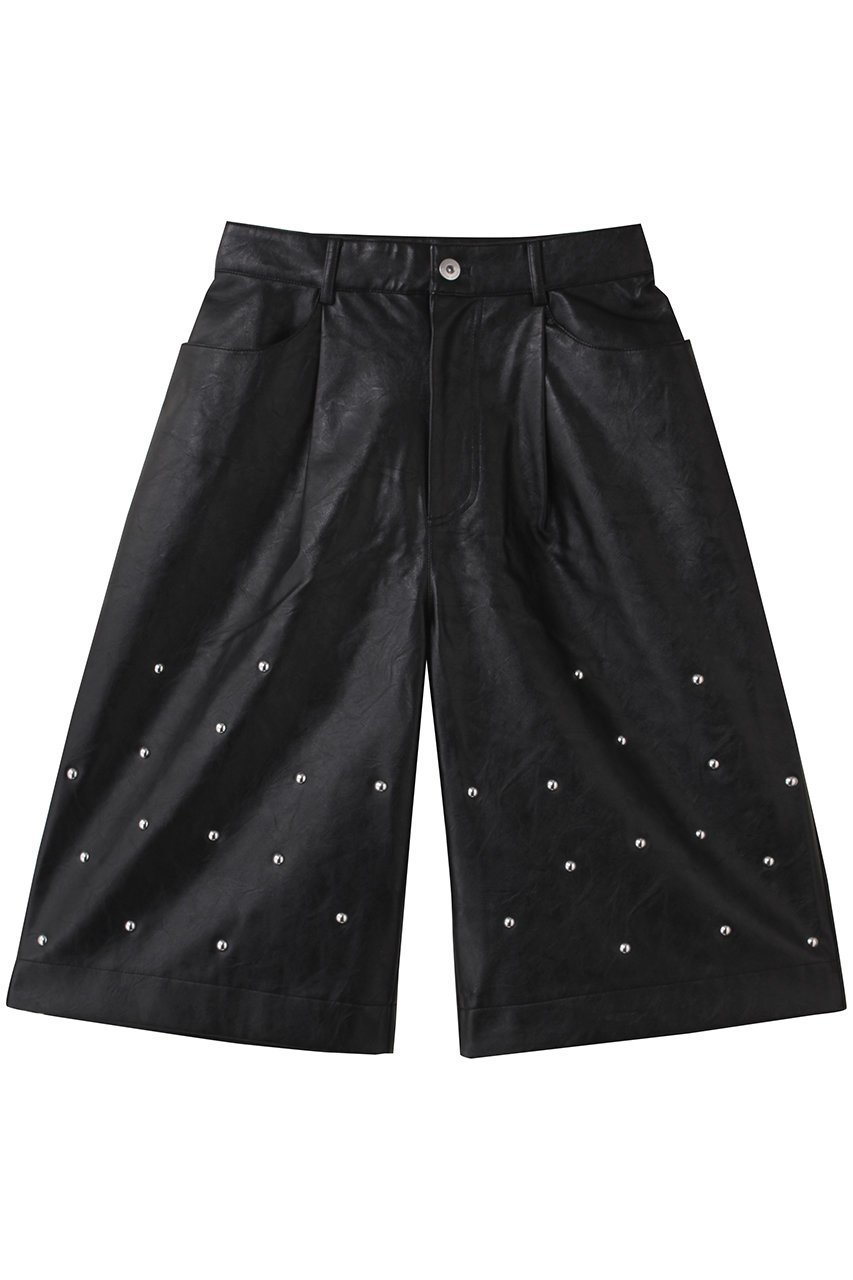 【メゾンスペシャル/MAISON SPECIAL】のStuds Leather Shorts/スタッズレザーショートパンツ 人気、トレンドファッション・服の通販 founy(ファニー) 　ファッション　Fashion　レディースファッション　Fashion for Women　パンツ　Pants & Trousers　ショートパンツ・ハーフパンツ　High-Waisted & Relaxed Shorts　ショート　Short, Short Length　シンプル　Simple, Minimal　スタッズ　Studs, Metal Accents　ハーフ　Half, Half-Length　フェイクレザー　Faux Leather, PU Leather　ワイド　Wide, Wide Fit　 other-1|ID: prp329100004636771 ipo3291000000035759402