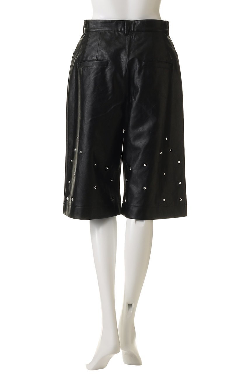 【メゾンスペシャル/MAISON SPECIAL】のStuds Leather Shorts/スタッズレザーショートパンツ 人気、トレンドファッション・服の通販 founy(ファニー) 　ファッション　Fashion　レディースファッション　Fashion for Women　パンツ　Pants & Trousers　ショートパンツ・ハーフパンツ　High-Waisted & Relaxed Shorts　ショート　Short, Short Length　シンプル　Simple, Minimal　スタッズ　Studs, Metal Accents　ハーフ　Half, Half-Length　フェイクレザー　Faux Leather, PU Leather　ワイド　Wide, Wide Fit　other-4|ID: prp329100004636771 ipo3291000000035759406