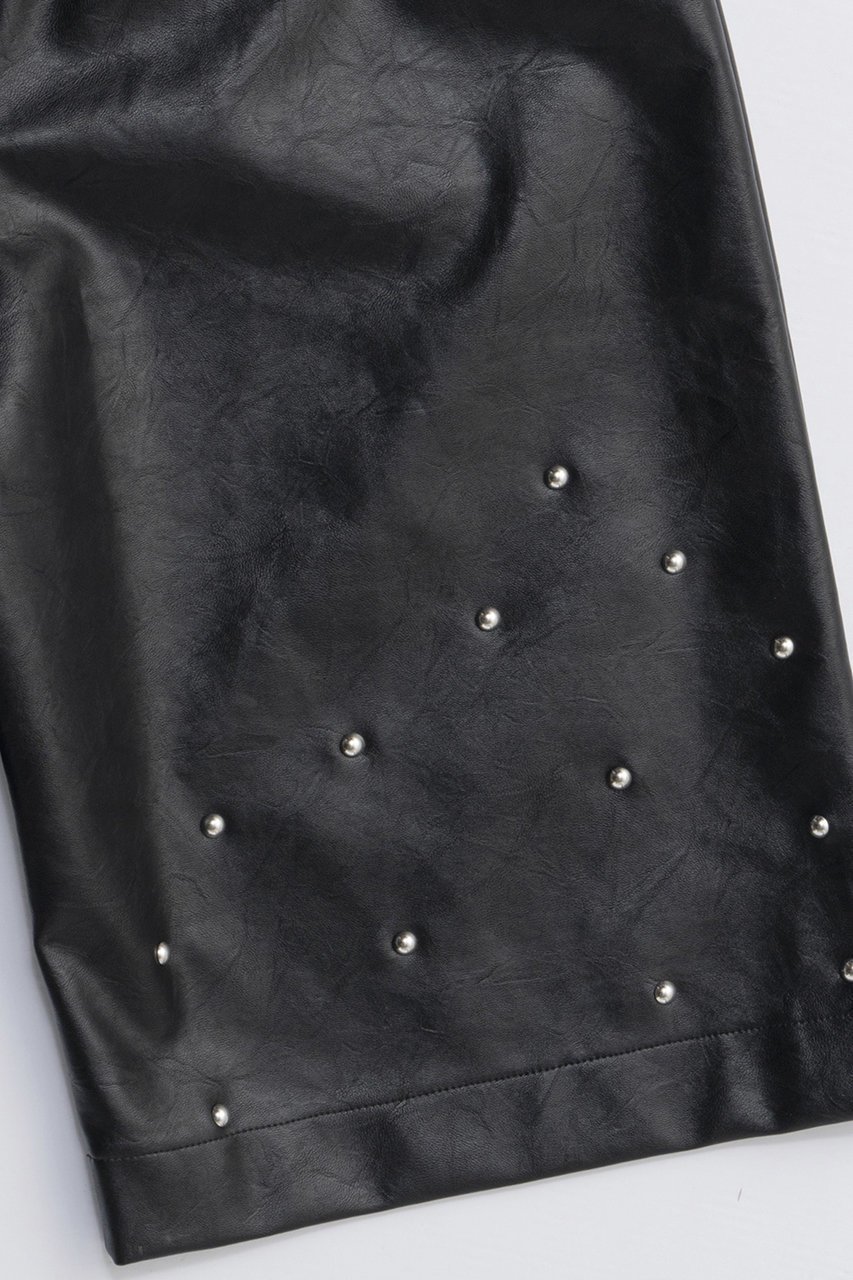 【メゾンスペシャル/MAISON SPECIAL】のStuds Leather Shorts/スタッズレザーショートパンツ 人気、トレンドファッション・服の通販 founy(ファニー) 　ファッション　Fashion　レディースファッション　Fashion for Women　パンツ　Pants & Trousers　ショートパンツ・ハーフパンツ　High-Waisted & Relaxed Shorts　ショート　Short, Short Length　シンプル　Simple, Minimal　スタッズ　Studs, Metal Accents　ハーフ　Half, Half-Length　フェイクレザー　Faux Leather, PU Leather　ワイド　Wide, Wide Fit　other-6|ID: prp329100004636771 ipo3291000000035759408