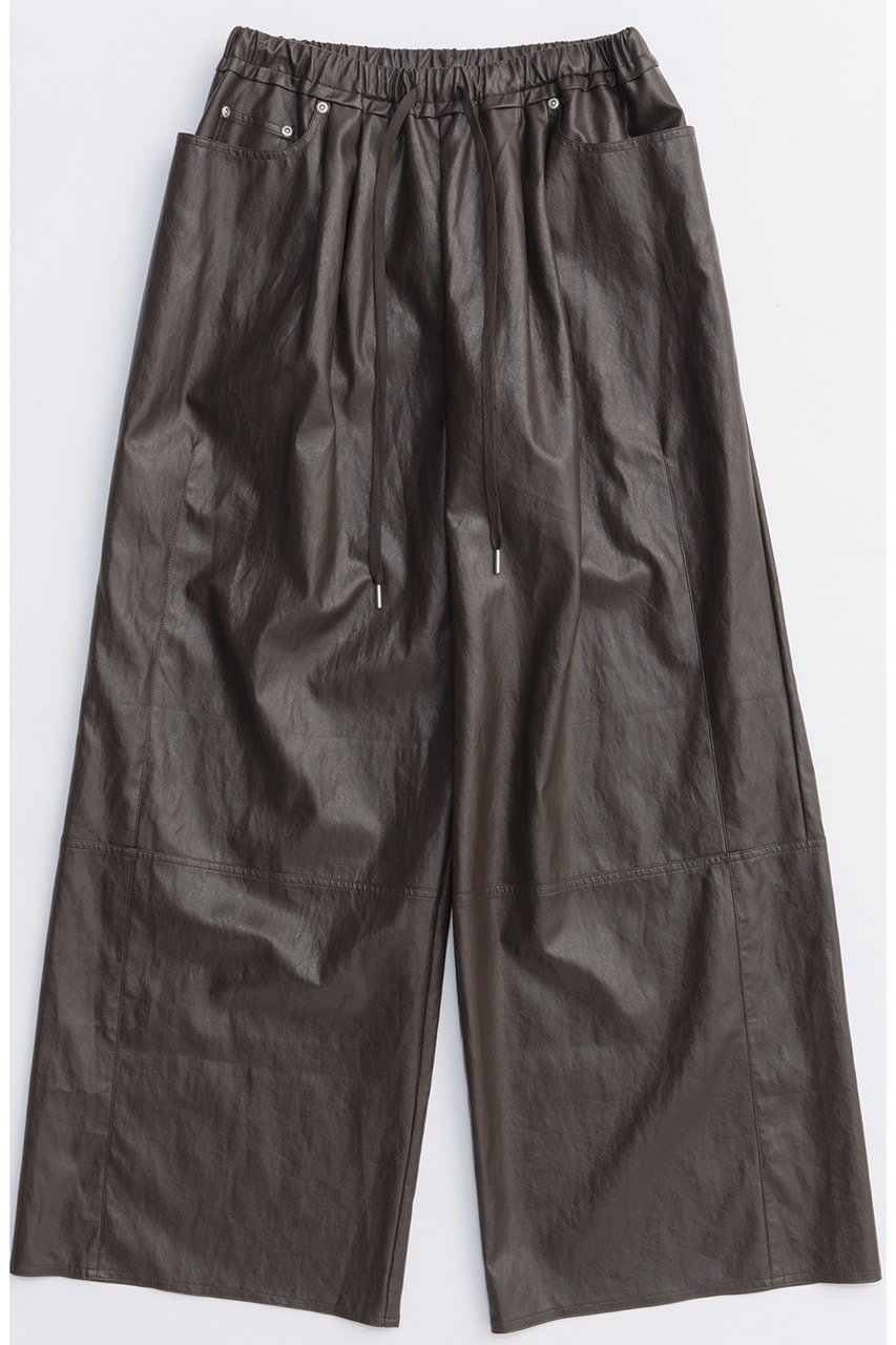 【メゾンスペシャル/MAISON SPECIAL】のVolume Wide Vegan Leather Pants/ボリュームワイドヴィーガンレザーパンツ インテリア・キッズ・メンズ・レディースファッション・服の通販 founy(ファニー) 　ファッション　Fashion　レディースファッション　Fashion for Women　パンツ　Pants & Trousers　2025年　2025　2025-2026秋冬・A/W　Autumn/Winter 2025–26 AW25–26　トレンド　Trend, Trending Now　フェイクレザー　Faux Leather, PU Leather　ワイド　Wide, Wide Fit　A/W・秋冬　Autumn/Winter　BRN(ブラウン)|ID: prp329100004636772 ipo3291000000033407905