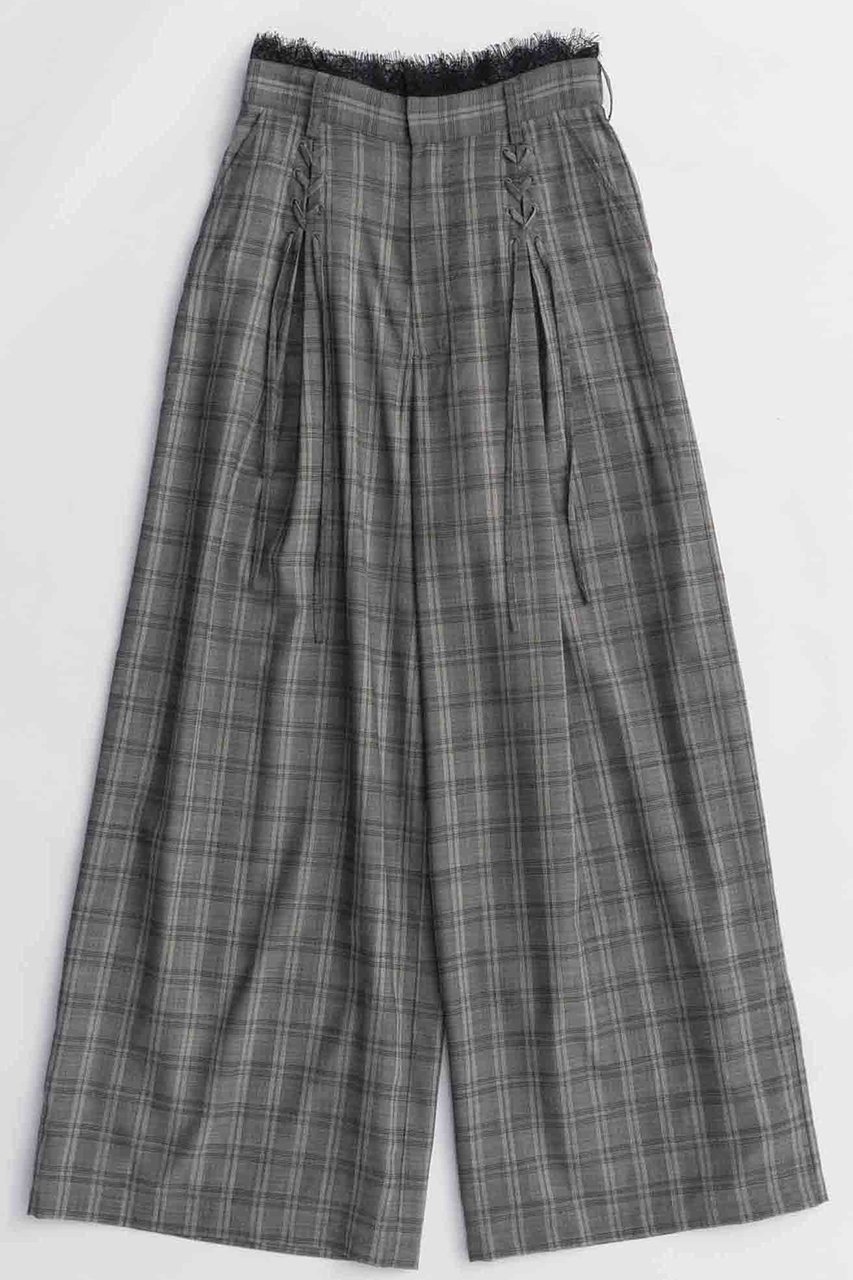 【メゾンスペシャル/MAISON SPECIAL】のLace-up Easy Pants/レースアップイージーパンツ インテリア・キッズ・メンズ・レディースファッション・服の通販 founy(ファニー) 　ファッション　Fashion　レディースファッション　Fashion for Women　パンツ　Pants & Trousers　2025年　2025　2025-2026秋冬・A/W　Autumn/Winter 2025–26 AW25–26　なめらか　Smooth, Silky Texture　インナー　Innerwear　シンプル　Simple, Minimal　ストレート　Straight, Straight Cut　レース　Lace, Lace Fabric　ワイド　Wide, Wide Fit　A/W・秋冬　Autumn/Winter　GRY(グレー)|ID: prp329100004636777 ipo3291000000033407951