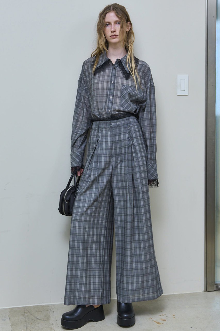 【メゾンスペシャル/MAISON SPECIAL】のLace-up Easy Pants/レースアップイージーパンツ 人気、トレンドファッション・服の通販 founy(ファニー) 　ファッション　Fashion　レディースファッション　Fashion for Women　パンツ　Pants & Trousers　2025年　2025　2025-2026秋冬・A/W　Autumn/Winter 2025–26 AW25–26　なめらか　Smooth, Silky Texture　インナー　Innerwear　シンプル　Simple, Minimal　ストレート　Straight, Straight Cut　レース　Lace, Lace Fabric　ワイド　Wide, Wide Fit　A/W・秋冬　Autumn/Winter　other-6|ID: prp329100004636777 ipo3291000000033407956