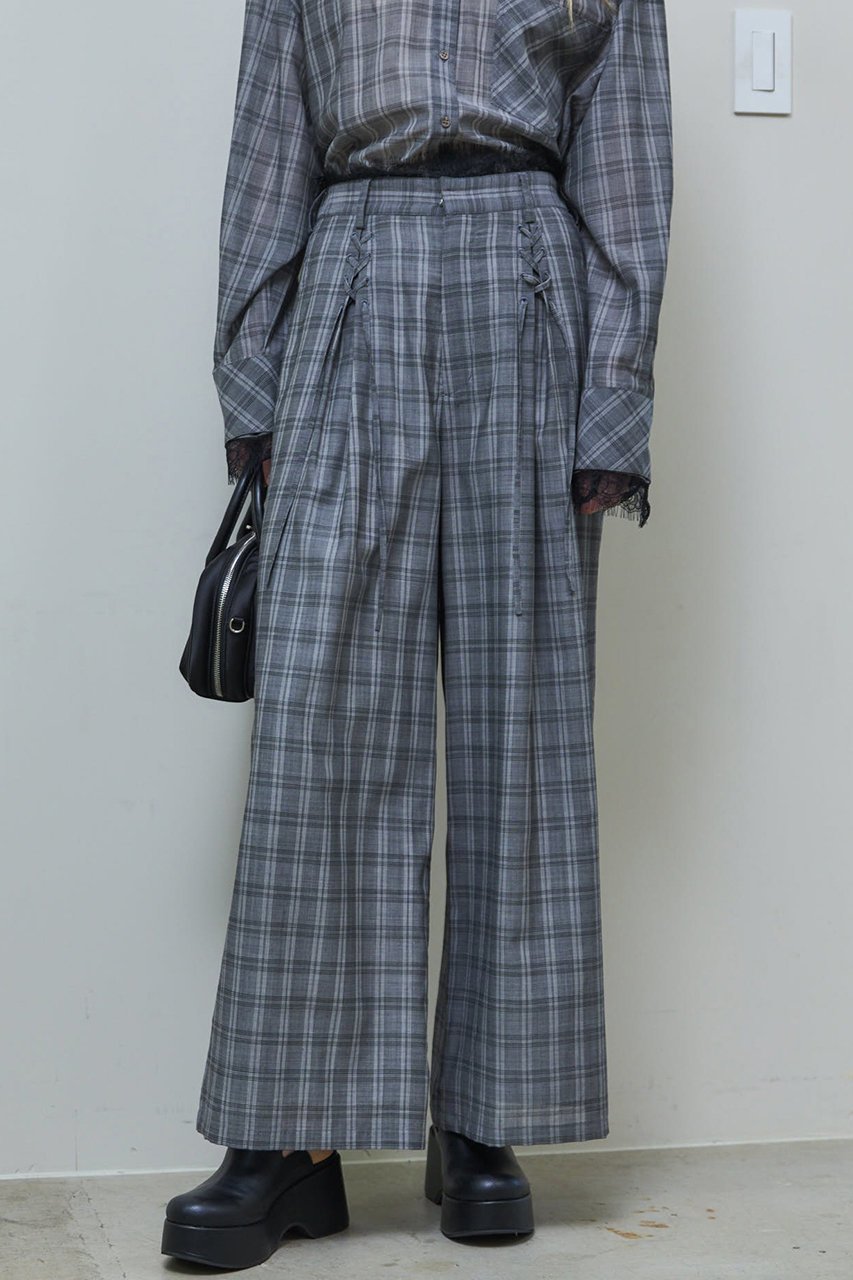 【メゾンスペシャル/MAISON SPECIAL】のLace-up Easy Pants/レースアップイージーパンツ 人気、トレンドファッション・服の通販 founy(ファニー) 　ファッション　Fashion　レディースファッション　Fashion for Women　パンツ　Pants & Trousers　2025年　2025　2025-2026秋冬・A/W　Autumn/Winter 2025–26 AW25–26　なめらか　Smooth, Silky Texture　インナー　Innerwear　シンプル　Simple, Minimal　ストレート　Straight, Straight Cut　レース　Lace, Lace Fabric　ワイド　Wide, Wide Fit　A/W・秋冬　Autumn/Winter　other-8|ID: prp329100004636777 ipo3291000000033407958