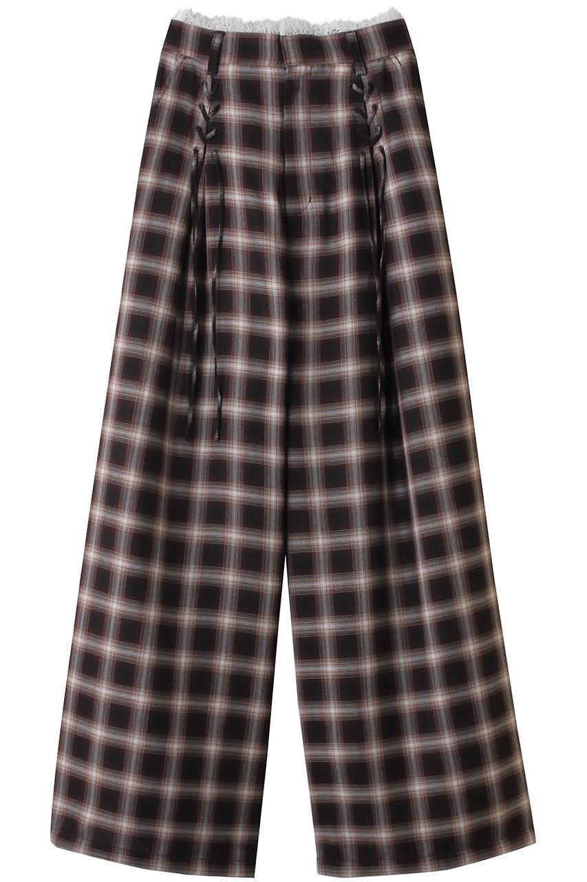 【メゾンスペシャル/MAISON SPECIAL】のLace-up Easy Pants/レースアップイージーパンツ インテリア・キッズ・メンズ・レディースファッション・服の通販 founy(ファニー) 　ファッション　Fashion　レディースファッション　Fashion for Women　パンツ　Pants & Trousers　なめらか　Smooth, Silky Texture　インナー　Innerwear　シンプル　Simple, Minimal　ストレート　Straight, Straight Cut　レース　Lace, Lace Fabric　ワイド　Wide, Wide Fit　BRN(ブラウン)|ID: prp329100004636777 ipo3291000000035759436