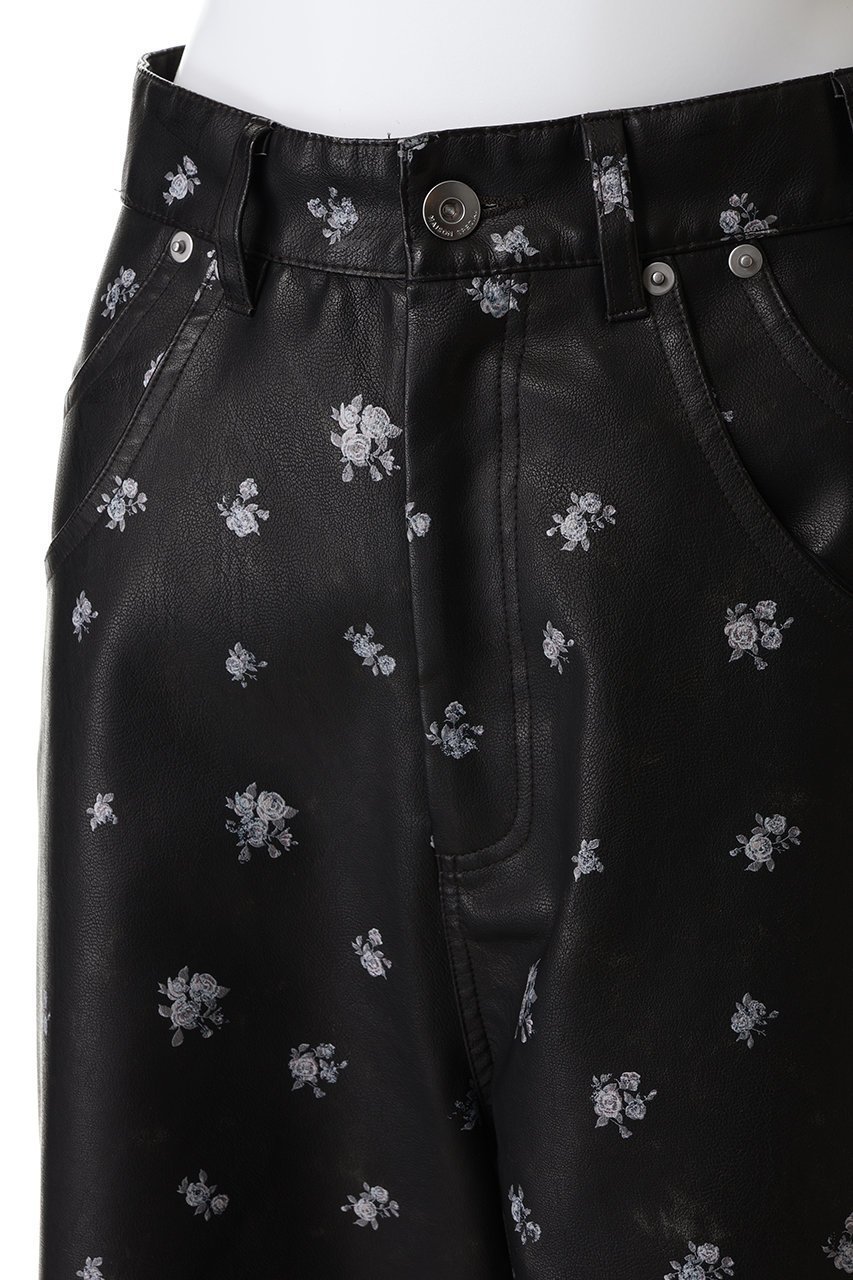 【メゾンスペシャル/MAISON SPECIAL】のfaux Leather Flower Print Pants/フェイクレザーフラワープリントパンツ 人気、トレンドファッション・服の通販 founy(ファニー) ファッション Fashion レディースファッション Fashion for Women パンツ Pants & Trousers クール Cool, Chic シンプル Simple, Minimal ストレート Straight, Straight Cut ダブル Double, Double-Breasted フェイクレザー Faux Leather, PU Leather フェミニン Feminine, Girly プリント Print, Printed Pattern ポケット Pocket, Pocket Detail ミックス Mix, Mixed Style ワイド Wide, Wide Fit ワンポイント One Point, Statement Accent エレガント 上品 Elegant other-5|ID: prp329100004636778 ipo3291000000035759451