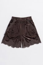 【メゾンスペシャル/MAISON SPECIAL】のHem Lace Velour Shorts/ヘムレースベロアショートパンツ BRN(ブラウン)|ID: prp329100004636779 ipo3291000000033407978