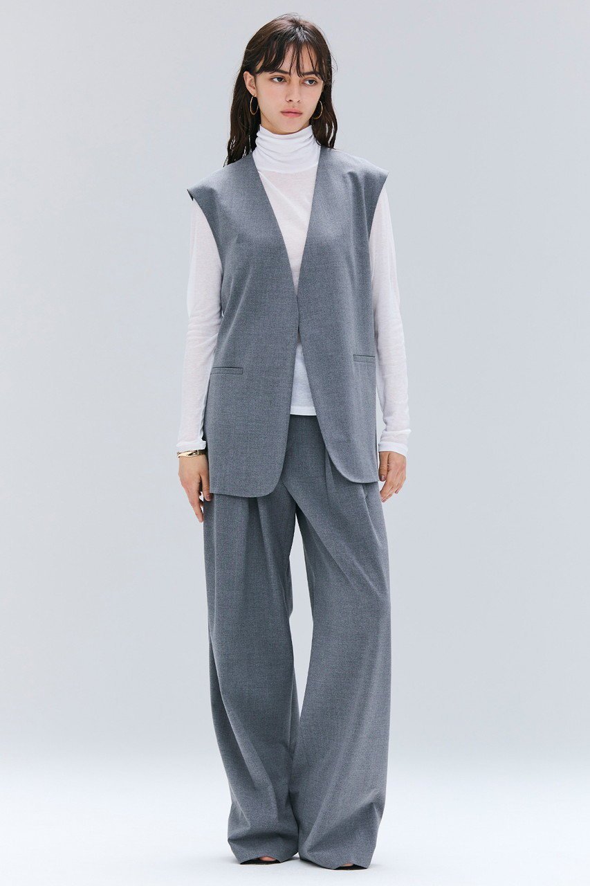 【ベイジ,/BEIGE,】のZEPHYR(ゼファー)/ウールライクタックベルトワイドパンツ 人気、トレンドファッション・服の通販 founy(ファニー) 　ファッション　Fashion　レディースファッション　Fashion for Women　パンツ　Pants & Trousers　ベルト&ウエストマーク　Belts & Waist Accessories　おすすめ　Recommended / Our Picks　ストレッチ　Stretch, Stretchy Fabric　セットアップ　Set-Up, Coordinated Outfit　フロント　Front, Front Design　ロング　Long, Long-Length　洗える　Machine Washable　other-6|ID: prp329100004636781 ipo3291000000033878896