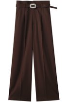 【アルアバイル/allureville】の【Loulou Willoughby】ビジューバックルパンツ 人気、トレンドファッション・服の通販 founy(ファニー) ファッション Fashion レディースファッション Fashion for Women パンツ Pants & Trousers バッグ Bags 2025年 2025 2025-2026秋冬・A/W Autumn/Winter 2025–26 AW25–26 エレガント 上品 Elegant センター Center, Center Line ツイル Twist, Twisted Detail ワイド Wide, Wide Fit A/W・秋冬 Autumn/Winter thumbnail ブラウン|ID: prp329100004636792 ipo3291000000033408097