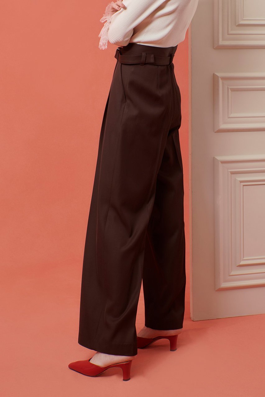 【アルアバイル/allureville】の【Loulou Willoughby】ビジューバックルパンツ 人気、トレンドファッション・服の通販 founy(ファニー) 　ファッション　Fashion　レディースファッション　Fashion for Women　パンツ　Pants & Trousers　バッグ　Bags　エレガント 上品　Elegant　センター　Center, Center Line　ツイル　Twist, Twisted Detail　ワイド　Wide, Wide Fit　other-8|ID: prp329100004636792 ipo3291000000033768856