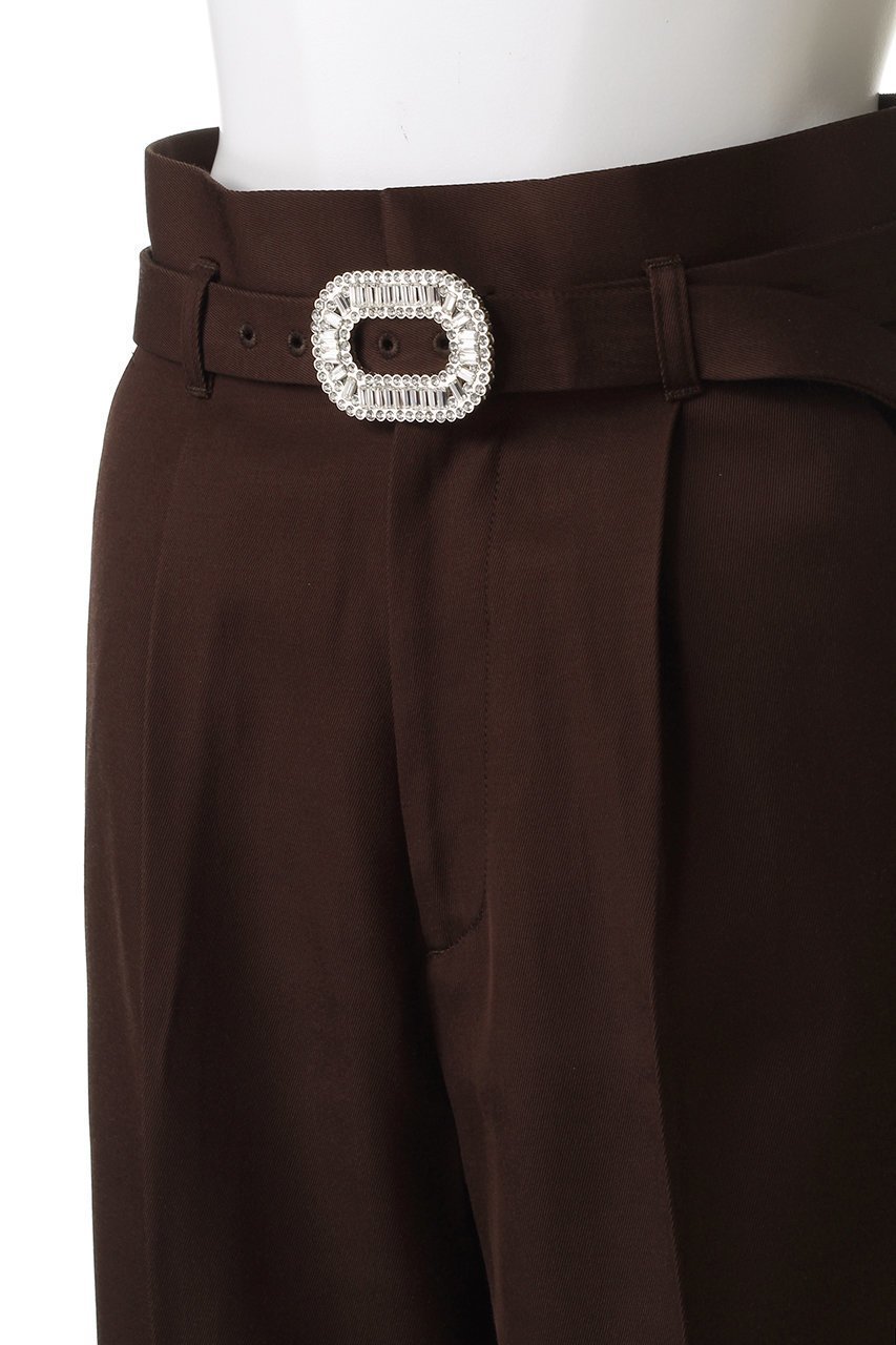 【アルアバイル/allureville】の【Loulou Willoughby】ビジューバックルパンツ 人気、トレンドファッション・服の通販 founy(ファニー) 　ファッション　Fashion　レディースファッション　Fashion for Women　パンツ　Pants & Trousers　バッグ　Bags　エレガント 上品　Elegant　センター　Center, Center Line　ツイル　Twist, Twisted Detail　ワイド　Wide, Wide Fit　other-5|ID: prp329100004636792 ipo3291000000035759499