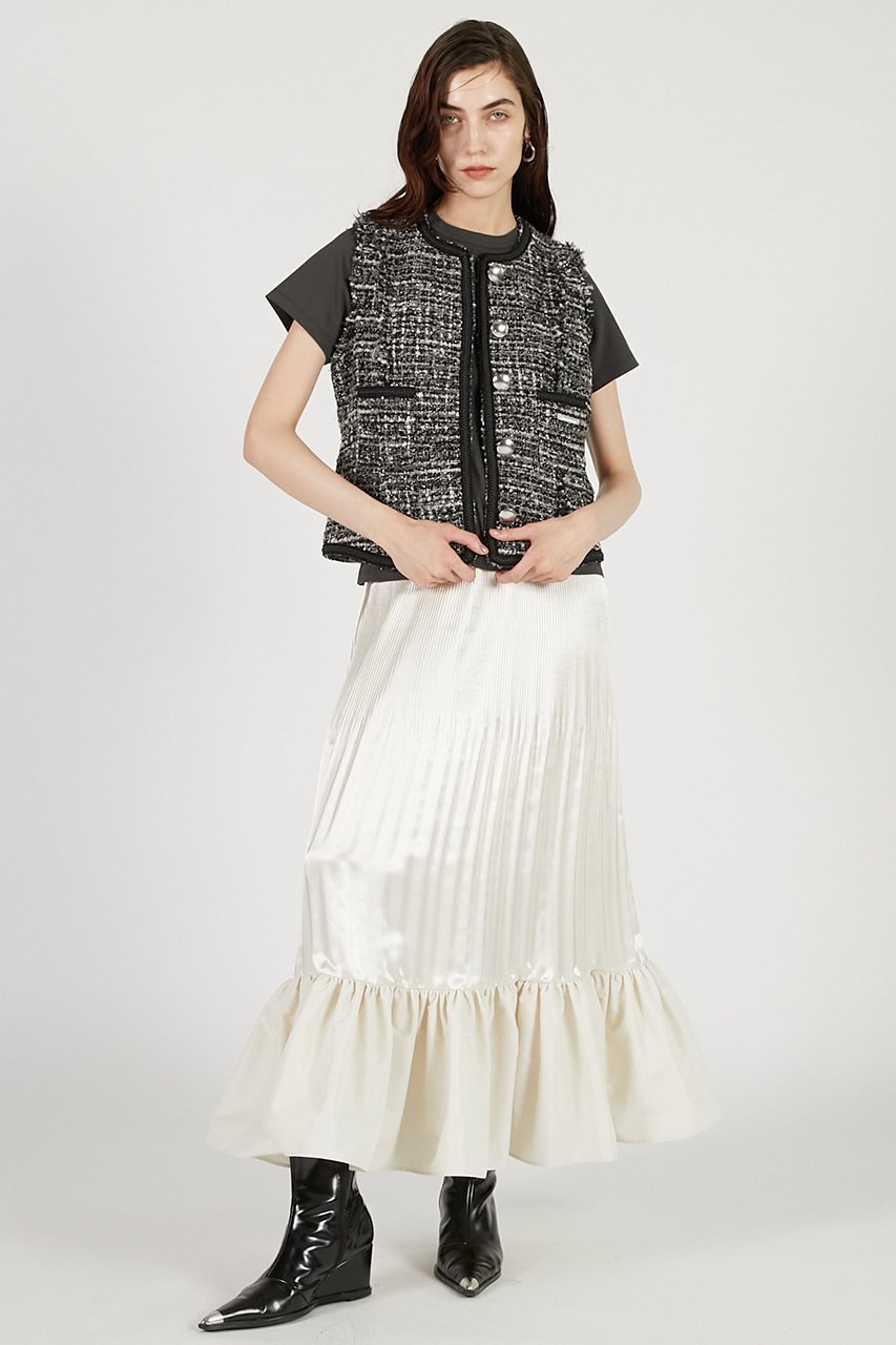【プランク プロジェクト/PRANK PROJECT】のプリーツスカート / Pleated Skirt 人気、トレンドファッション・服の通販 founy(ファニー) 　ファッション　Fashion　レディースファッション　Fashion for Women　スカート　Skirts　プリーツスカート / 上品フェミニンスタイル　Pleated Skirts　ロングスカート　Long Skirts / Maxi & Midi Skirts　ギャザー　Gathered, Ruffled　サテン　Satin, Glossy Fabric　タフタ　Taffeta, Structured Fabric　パーティ　Party, Party Style　フレア　Flare, Flared　プリーツ　Pleats, Pleated　ロング　Long, Long-Length　再入荷　Restock / Back in Stock　other-7|ID: prp329100004636803 ipo3291000000033408195