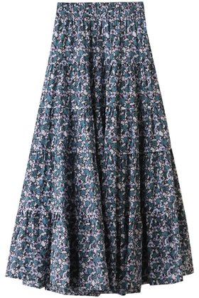 【マーレット/MERLETTE】 HANA PRINT フラワープリント ウエストゴムティアードロングスカート人気、トレンドファッション・服の通販 founy(ファニー) ファッション Fashion レディースファッション Fashion for Women スカート Skirts ロングスカート Long Skirts / Maxi & Midi Skirts 2025年 2025 2025-2026秋冬・A/W Autumn/Winter 2025–26 AW25–26 フラワー Flower, Floral プリント Print, Printed Pattern ロング Long, Long-Length A/W・秋冬 Autumn/Winter |ID:prp329100004636805