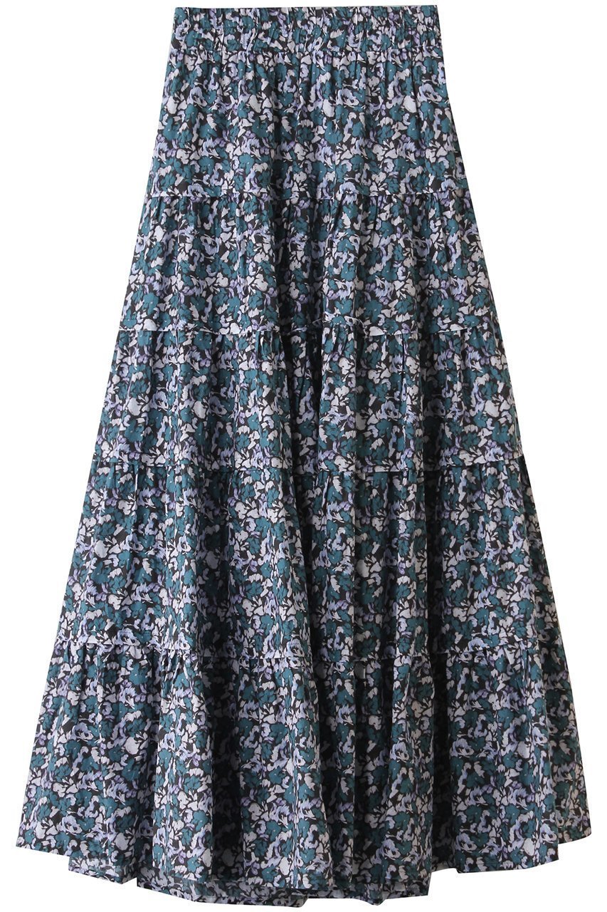 【マーレット/MERLETTE】のHANA PRINT フラワープリント ウエストゴムティアードロングスカート インテリア・キッズ・メンズ・レディースファッション・服の通販 founy(ファニー) 　ファッション　Fashion　レディースファッション　Fashion for Women　スカート　Skirts　ロングスカート　Long Skirts / Maxi & Midi Skirts　2025年　2025　2025-2026秋冬・A/W　Autumn/Winter 2025–26 AW25–26　フラワー　Flower, Floral　プリント　Print, Printed Pattern　ロング　Long, Long-Length　A/W・秋冬　Autumn/Winter　ネイビー|ID: prp329100004636805 ipo3291000000033408206