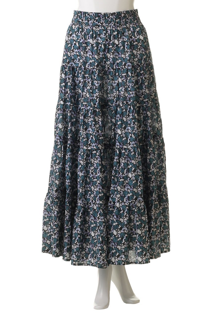 【マーレット/MERLETTE】のHANA PRINT フラワープリント ウエストゴムティアードロングスカート 人気、トレンドファッション・服の通販 founy(ファニー) 　ファッション　Fashion　レディースファッション　Fashion for Women　スカート　Skirts　ロングスカート　Long Skirts / Maxi & Midi Skirts　2025年　2025　2025-2026秋冬・A/W　Autumn/Winter 2025–26 AW25–26　フラワー　Flower, Floral　プリント　Print, Printed Pattern　ロング　Long, Long-Length　A/W・秋冬　Autumn/Winter　other-2|ID: prp329100004636805 ipo3291000000033408207
