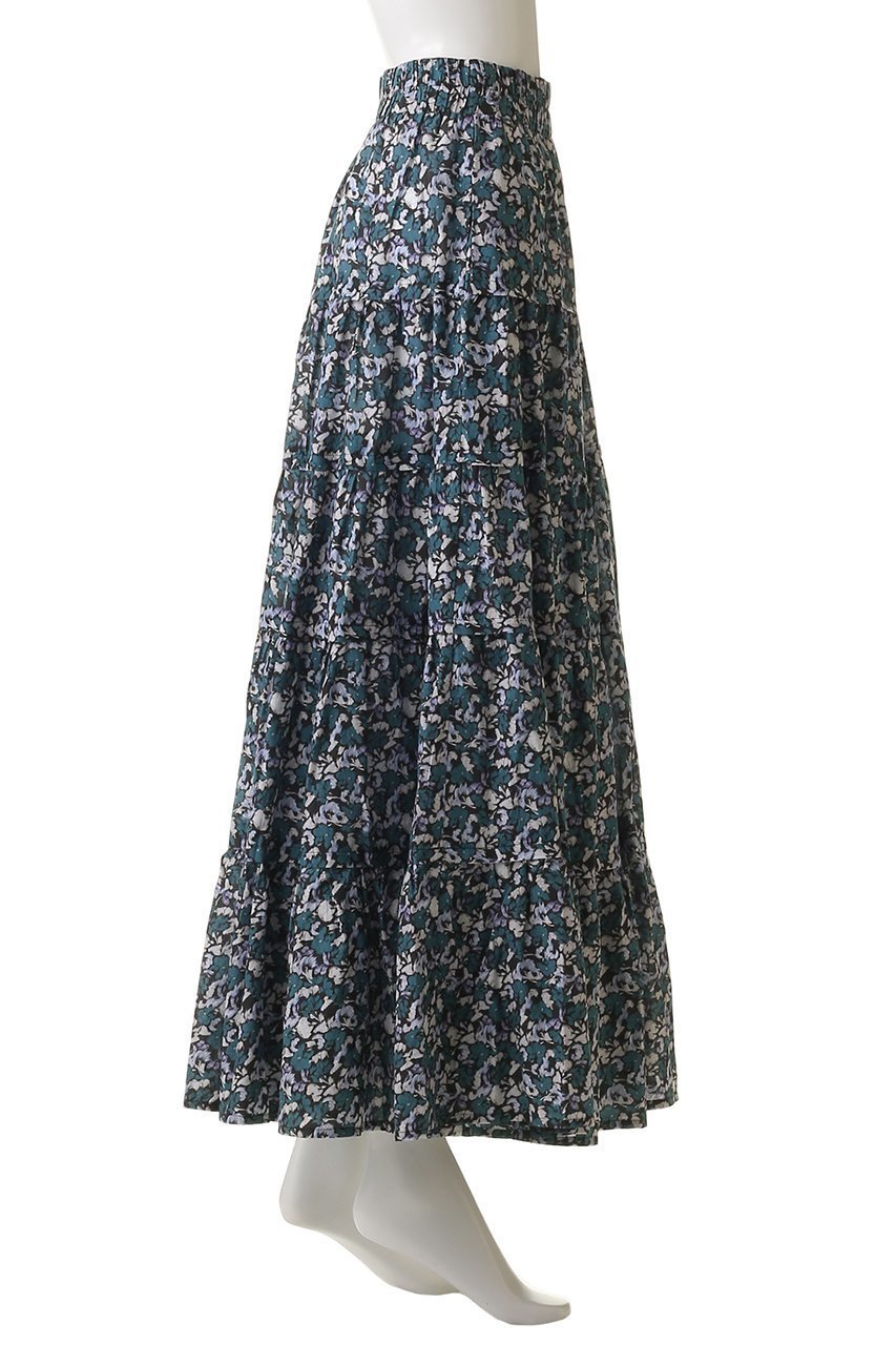 【マーレット/MERLETTE】のHANA PRINT フラワープリント ウエストゴムティアードロングスカート 人気、トレンドファッション・服の通販 founy(ファニー) 　ファッション　Fashion　レディースファッション　Fashion for Women　スカート　Skirts　ロングスカート　Long Skirts / Maxi & Midi Skirts　2025年　2025　2025-2026秋冬・A/W　Autumn/Winter 2025–26 AW25–26　フラワー　Flower, Floral　プリント　Print, Printed Pattern　ロング　Long, Long-Length　A/W・秋冬　Autumn/Winter　other-3|ID: prp329100004636805 ipo3291000000033408208