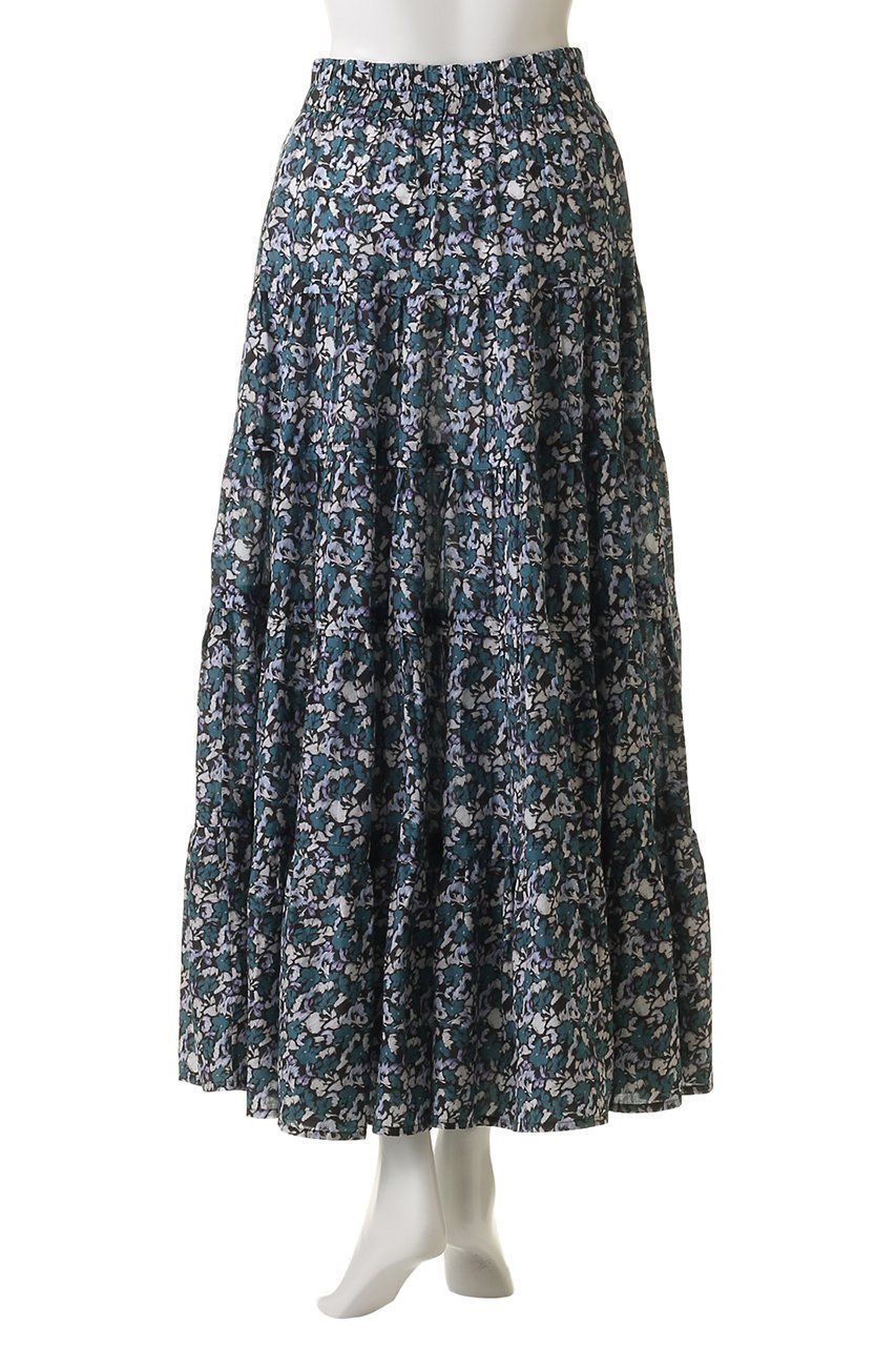 【マーレット/MERLETTE】のHANA PRINT フラワープリント ウエストゴムティアードロングスカート 人気、トレンドファッション・服の通販 founy(ファニー) 　ファッション　Fashion　レディースファッション　Fashion for Women　スカート　Skirts　ロングスカート　Long Skirts / Maxi & Midi Skirts　2025年　2025　2025-2026秋冬・A/W　Autumn/Winter 2025–26 AW25–26　フラワー　Flower, Floral　プリント　Print, Printed Pattern　ロング　Long, Long-Length　A/W・秋冬　Autumn/Winter　other-4|ID: prp329100004636805 ipo3291000000033408209