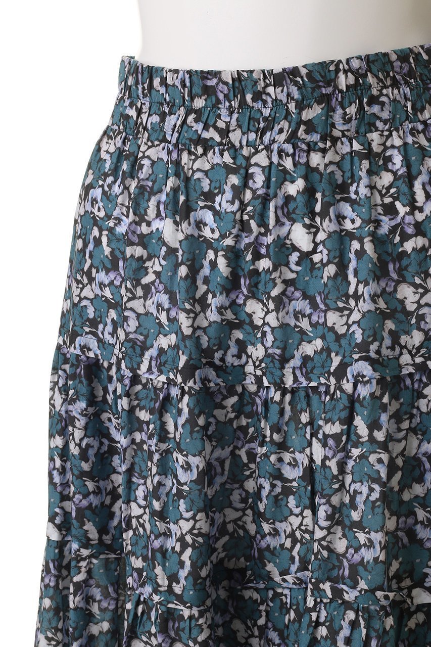 【マーレット/MERLETTE】のHANA PRINT フラワープリント ウエストゴムティアードロングスカート 人気、トレンドファッション・服の通販 founy(ファニー) 　ファッション　Fashion　レディースファッション　Fashion for Women　スカート　Skirts　ロングスカート　Long Skirts / Maxi & Midi Skirts　2025年　2025　2025-2026秋冬・A/W　Autumn/Winter 2025–26 AW25–26　フラワー　Flower, Floral　プリント　Print, Printed Pattern　ロング　Long, Long-Length　A/W・秋冬　Autumn/Winter　other-5|ID: prp329100004636805 ipo3291000000033408210
