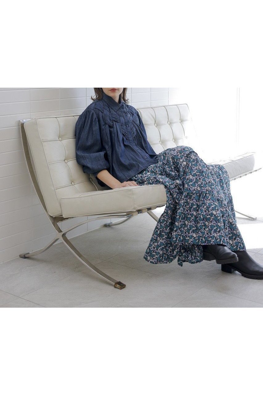 【マーレット/MERLETTE】のHANA PRINT フラワープリント ウエストゴムティアードロングスカート 人気、トレンドファッション・服の通販 founy(ファニー) 　ファッション　Fashion　レディースファッション　Fashion for Women　スカート　Skirts　ロングスカート　Long Skirts / Maxi & Midi Skirts　2025年　2025　2025-2026秋冬・A/W　Autumn/Winter 2025–26 AW25–26　フラワー　Flower, Floral　プリント　Print, Printed Pattern　ロング　Long, Long-Length　A/W・秋冬　Autumn/Winter　other-6|ID: prp329100004636805 ipo3291000000033408211