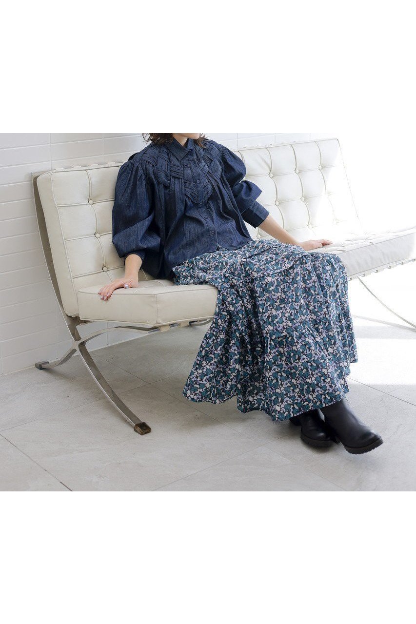 【マーレット/MERLETTE】のHANA PRINT フラワープリント ウエストゴムティアードロングスカート 人気、トレンドファッション・服の通販 founy(ファニー) 　ファッション　Fashion　レディースファッション　Fashion for Women　スカート　Skirts　ロングスカート　Long Skirts / Maxi & Midi Skirts　2025年　2025　2025-2026秋冬・A/W　Autumn/Winter 2025–26 AW25–26　フラワー　Flower, Floral　プリント　Print, Printed Pattern　ロング　Long, Long-Length　A/W・秋冬　Autumn/Winter　other-7|ID: prp329100004636805 ipo3291000000033408212