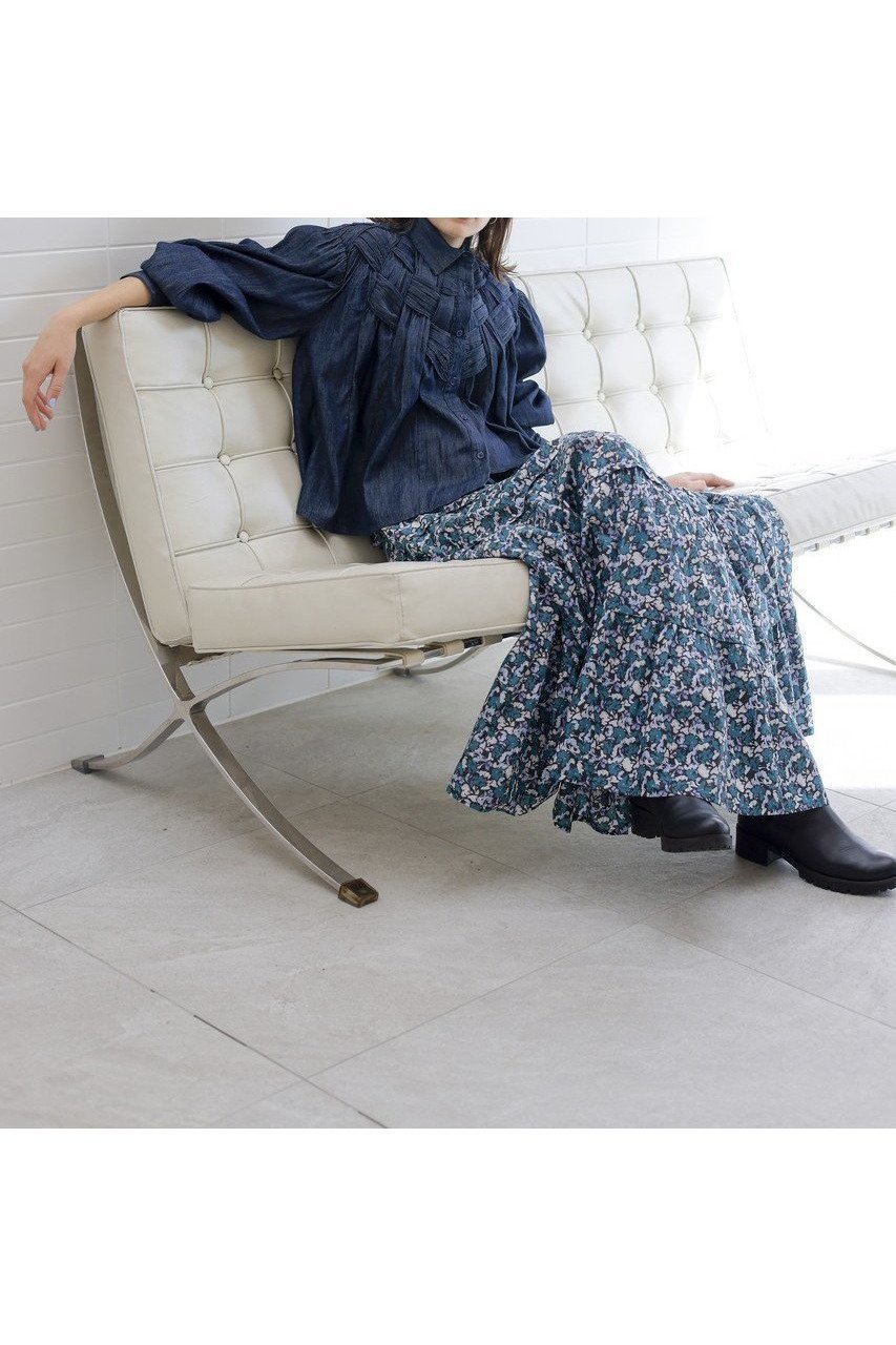 【マーレット/MERLETTE】のHANA PRINT フラワープリント ウエストゴムティアードロングスカート 人気、トレンドファッション・服の通販 founy(ファニー) 　ファッション　Fashion　レディースファッション　Fashion for Women　スカート　Skirts　ロングスカート　Long Skirts / Maxi & Midi Skirts　2025年　2025　2025-2026秋冬・A/W　Autumn/Winter 2025–26 AW25–26　フラワー　Flower, Floral　プリント　Print, Printed Pattern　ロング　Long, Long-Length　A/W・秋冬　Autumn/Winter　other-8|ID: prp329100004636805 ipo3291000000033408213