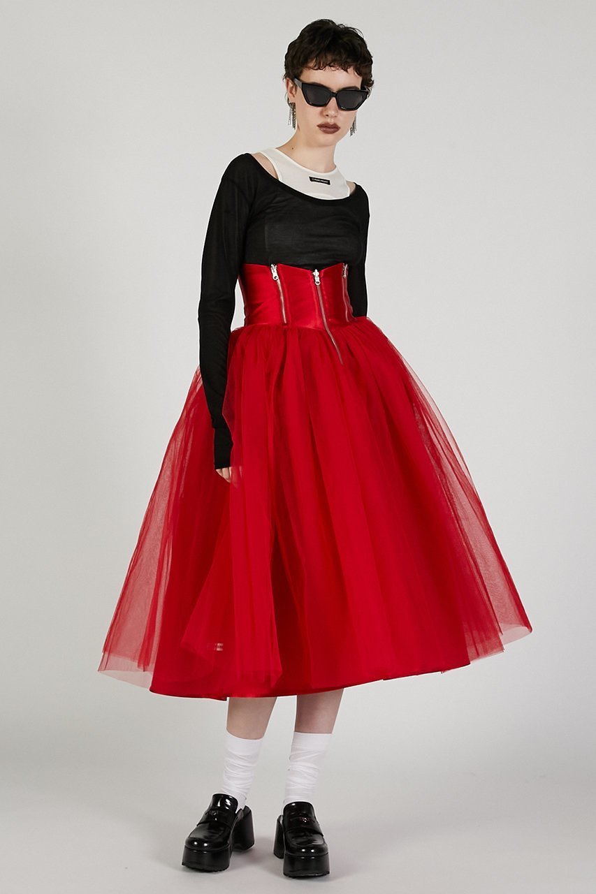 【プランク プロジェクト/PRANK PROJECT】のリバーシブルチュールスカート / Reversible Tulle Skirt 人気、トレンドファッション・服の通販 founy(ファニー) 　ファッション　Fashion　レディースファッション　Fashion for Women　スカート　Skirts　ロングスカート　Long Skirts / Maxi & Midi Skirts　2025年　2025　2025-2026秋冬・A/W　Autumn/Winter 2025–26 AW25–26　おすすめ　Recommended / Our Picks　コルセット　Corset, Bustier　シューズ　Shoes, Footwear　シルク　Silk, 100% Silk　スウェット / スエット　Sweatshirt, Sweatwear　スニーカー　Sneakers, Trainers　ソックス　Socks, Hosiery　ダウン　Down, Puffer　チュール　Tulip, Tulip Motif　フレア　Flare, Flared　マキシ　Maxi, Full Length　リバーシブル　Reversible, Two-Sided　ロング　Long, Long-Length　A/W・秋冬　Autumn/Winter　other-3|ID: prp329100004636808 ipo3291000000033408233