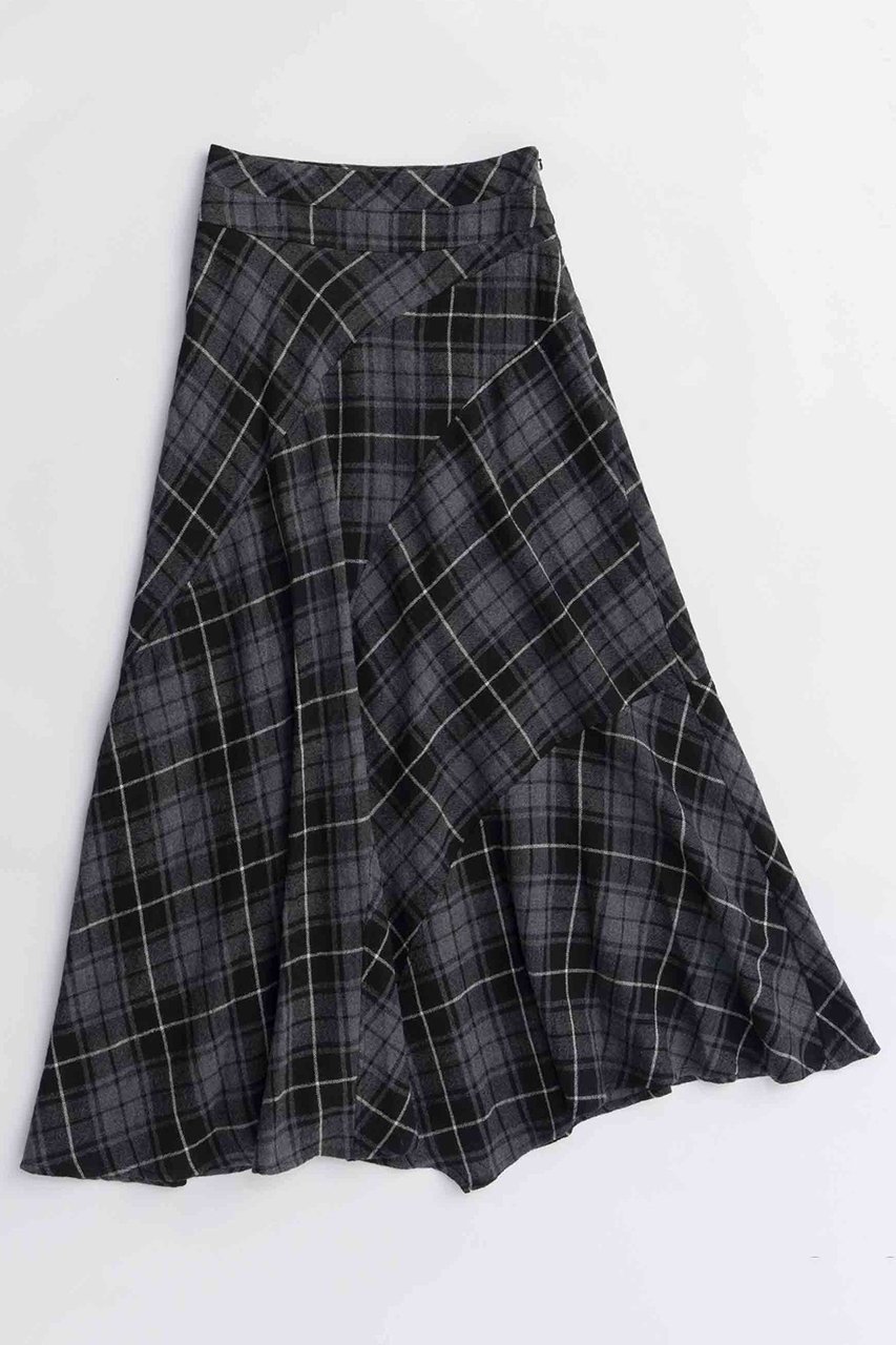 【メゾンスペシャル/MAISON SPECIAL】のRandom Plaid Flare Skirt/ランダムチェックフレアスカート 人気、トレンドファッション・服の通販 founy(ファニー) 　ファッション　Fashion　レディースファッション　Fashion for Women　スカート　Skirts　Aライン・フレアスカート　A-Line & Flared Skirts　ロングスカート　Long Skirts / Maxi & Midi Skirts　2025年　2025　2025-2026秋冬・A/W　Autumn/Winter 2025–26 AW25–26　イエロー　Yellow　チェック　Check, Plaid, Tartan　ドレープ　Drape, Draping Fabric　ロング　Long, Long-Length　A/W・秋冬　Autumn/Winter　 other-1|ID: prp329100004636809 ipo3291000000033408238