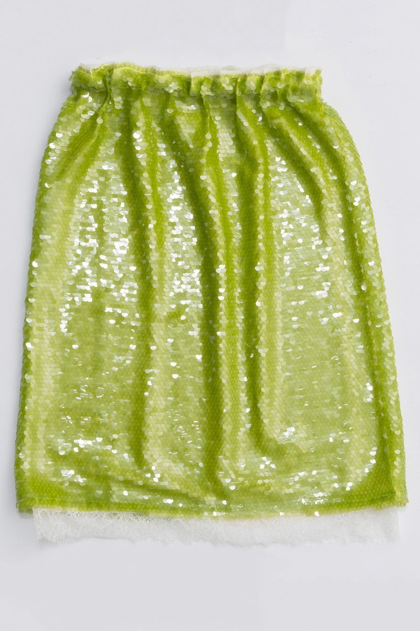 【メゾンスペシャル/MAISON SPECIAL】のLace Combination Sequin Skirt/レースコンビスパンコールスカート インテリア・キッズ・メンズ・レディースファッション・服の通販 founy(ファニー) 　ファッション　Fashion　レディースファッション　Fashion for Women　スカート　Skirts　ロングスカート　Long Skirts / Maxi & Midi Skirts　2025年　2025　2025-2026秋冬・A/W　Autumn/Winter 2025–26 AW25–26　オレンジ　Orange　シルバー　Silver, Metallic Silver　スパンコール　Sequins, Sequin Embellishment　セパレート　Separate, Two-Piece　タイトスカート　Pencil Skirt, Tight Skirt　ペチコート　Petticoat, Underskirt　ミックス　Mix, Mixed Style　レース　Lace, Lace Fabric　ロング　Long, Long-Length　A/W・秋冬　Autumn/Winter　GRN(グリーン)|ID: prp329100004636811 ipo3291000000033408256