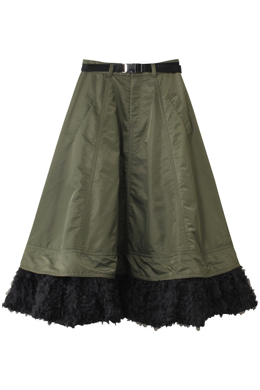【メゾンスペシャル/MAISON SPECIAL】のBelted 2way Flower Hem Volume Skirt/ベルテッド2WAYフラワーヘムボリューミースカート インテリア・キッズ・メンズ・レディースファッション・服の通販 founy(ファニー) ファッション Fashion レディースファッション Fashion for Women スカート Skirts ロングスカート Long Skirts / Maxi & Midi Skirts なめらか Smooth, Silky Texture ソックス Socks, Hosiery タイツ Tights, Legwear フレア Flare, Flared ベルテッド Belted, Waist Belted ロング Long, Long-Length 防寒 Cold Protection, Winter-Ready KHK(カーキ)|ID: prp329100004636813 ipo3291000000036132862