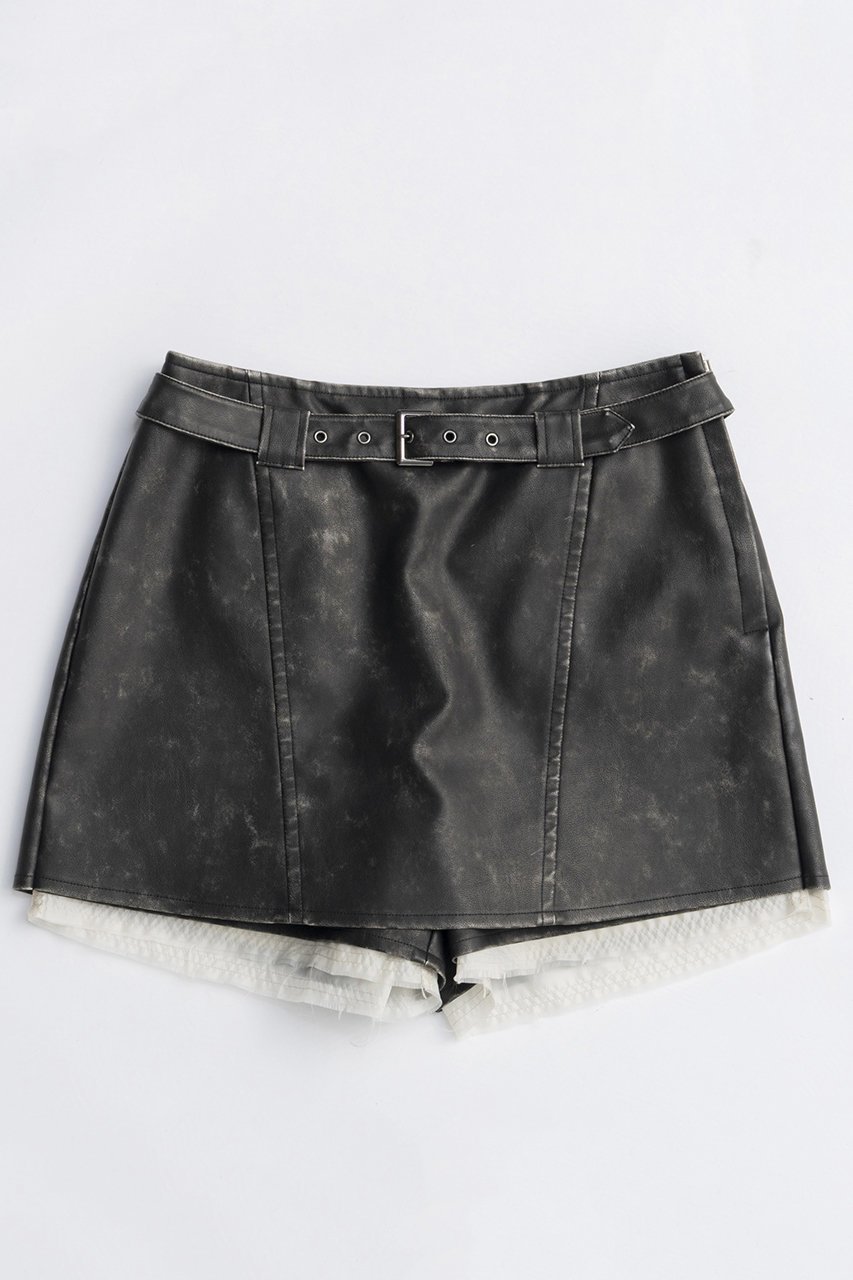 【メゾンスペシャル/MAISON SPECIAL】のBelted Vegan Leather Culottes/ベルテッドヴィーガンレザーキュロット インテリア・キッズ・メンズ・レディースファッション・服の通販 founy(ファニー) 　ファッション　Fashion　レディースファッション　Fashion for Women　スカート　Skirts　キュロットスカート　Culottes & Wide-Leg Shorts　2025年　2025　2025-2026秋冬・A/W　Autumn/Winter 2025–26 AW25–26　おすすめ　Recommended / Our Picks　コンパクト　Compact, Small Size　ショート　Short, Short Length　シンプル　Simple, Minimal　ビッグ　Big, Oversized　フェイクレザー　Faux Leather, PU Leather　ミックス　Mix, Mixed Style　ヴィンテージ　Vintage Style　A/W・秋冬　Autumn/Winter　BLK(ブラック)|ID: prp329100004636816 ipo3291000000033408308