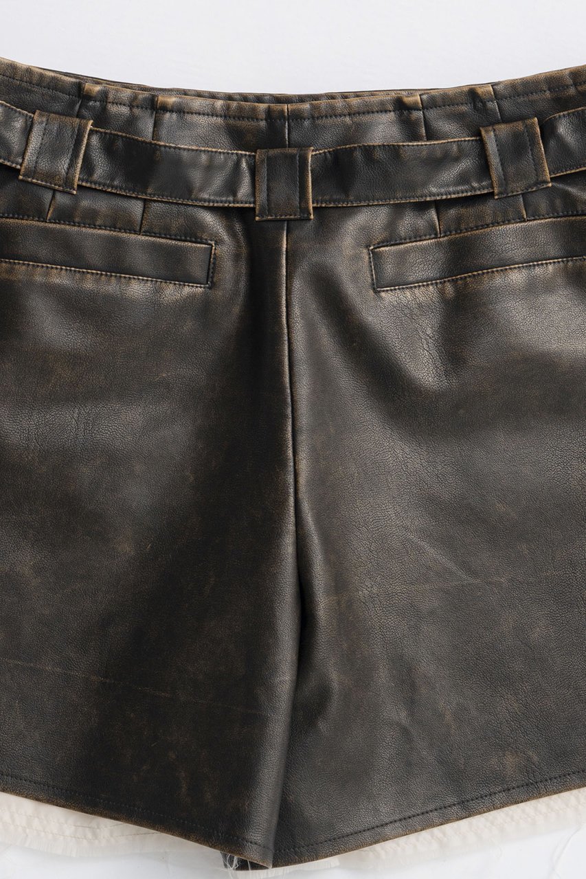 【メゾンスペシャル/MAISON SPECIAL】のBelted Vegan Leather Culottes/ベルテッドヴィーガンレザーキュロット 人気、トレンドファッション・服の通販 founy(ファニー) 　ファッション　Fashion　レディースファッション　Fashion for Women　スカート　Skirts　キュロットスカート　Culottes & Wide-Leg Shorts　2025年　2025　2025-2026秋冬・A/W　Autumn/Winter 2025–26 AW25–26　おすすめ　Recommended / Our Picks　コンパクト　Compact, Small Size　ショート　Short, Short Length　シンプル　Simple, Minimal　ビッグ　Big, Oversized　フェイクレザー　Faux Leather, PU Leather　ミックス　Mix, Mixed Style　ヴィンテージ　Vintage Style　A/W・秋冬　Autumn/Winter　other-5|ID: prp329100004636816 ipo3291000000033408313