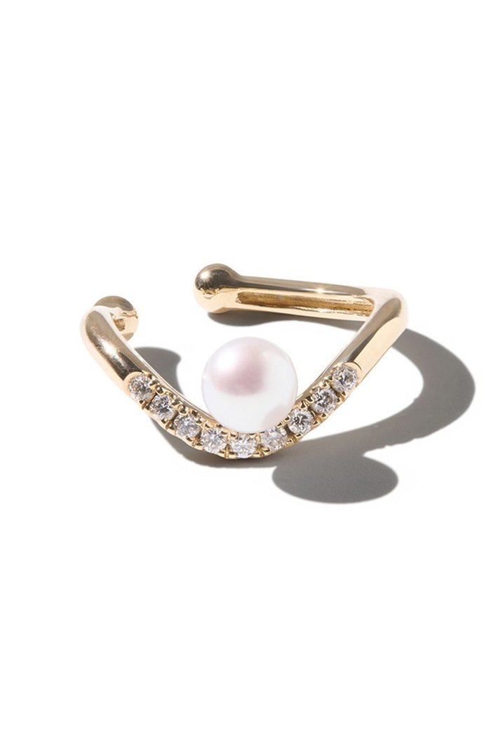 【ミズキ/MIZUKI】のSBE431 4mmパール&ダイヤモンド カーブイヤーカフ インテリア・キッズ・メンズ・レディースファッション・服の通販 founy(ファニー) https://founy.com/ ファッション Fashion レディースファッション Fashion for Women ジュエリー Jewelry ファッションリング Fashion Rings イヤリング・フープ・ドロップタイプ Hoop, Drop & Clip Earrings イヤリング Earrings ダイヤモンド Diamond, Brilliant Cut パール Pearl, Pearl Accent フォルム Silhouette, Form エレガント 上品 Elegant |ID: prp329100004638253 ipo3291000000035723438