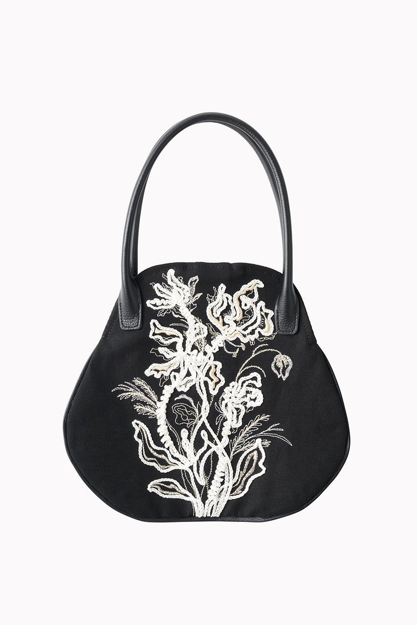 【ミューラル/MURRAL】のBouquet スモールバッグ インテリア・キッズ・メンズ・レディースファッション・服の通販 founy(ファニー) 　ファッション　Fashion　レディースファッション　Fashion for Women　バッグ　Bags　2025年　2025　2025-2026秋冬・A/W　Autumn/Winter 2025–26 AW25–26　キャンバス　Canvas, Canvas Fabric　ミックス　Mix, Mixed Style　リボン　Ribbon, Bow　A/W・秋冬　Autumn/Winter　ブラック|ID: prp329100004638255 ipo3291000000033428289