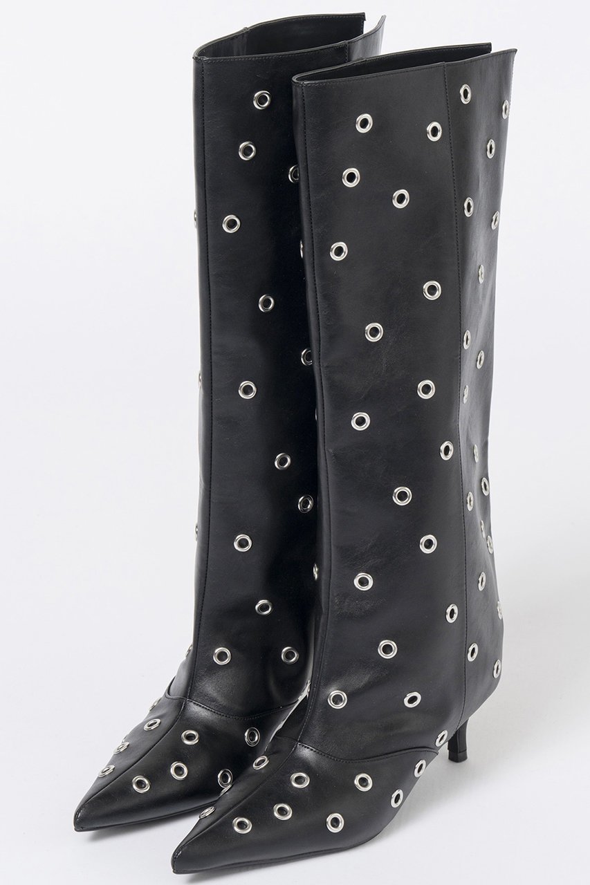 【メゾンスペシャル/MAISON SPECIAL】のLow Heels Studs Loose Long Boots/ローヒールルーズスタッズロングブーツ インテリア・キッズ・メンズ・レディースファッション・服の通販 founy(ファニー) 　ファッション　Fashion　レディースファッション　Fashion for Women　2025年　2025　2025-2026秋冬・A/W　Autumn/Winter 2025–26 AW25–26　おすすめ　Recommended / Our Picks　スタッズ　Studs, Metal Accents　トレンド　Trend, Trending Now　ポインテッド　Pointed Toe, Sharp Toe　リアル　Real, Realistic　ルーズ　Loose, Oversized　ロング　Long, Long-Length　A/W・秋冬　Autumn/Winter　BLK(ブラック)|ID: prp329100004638270 ipo3291000000033428404