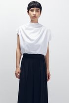 【プルミエ アロンディスモン/1er Arrondissement】のハイゲージコットンドレープT 人気、トレンドファッション・服の通販 founy(ファニー) ファッション Fashion レディースファッション Fashion for Women トップス・カットソー Cut & Sew Tops シャツ・ブラウス・オフィスカジュアル Elegant Blouses & Button-Ups ロングTシャツ・Tシャツ Longline T-Shirts & Tees カットソー・ベーシックTシャツ Cut-and-Sewn Tops / Stretch Tees & Basics 2025年 2025 2025-2026秋冬・A/W Autumn/Winter 2025–26 AW25–26 なめらか Smooth, Silky Texture エレガント 上品 Elegant カットソー Cut and Sewn Top ショート Short, Short Length スタンド Stand Collar, Upright Stand スリーブ Sleeve, Long Sleeve / Short Sleeve ドレープ Drape, Draping Fabric A/W・秋冬 Autumn/Winter thumbnail オフホワイト|ID: prp329100004638271 ipo3291000000033428413