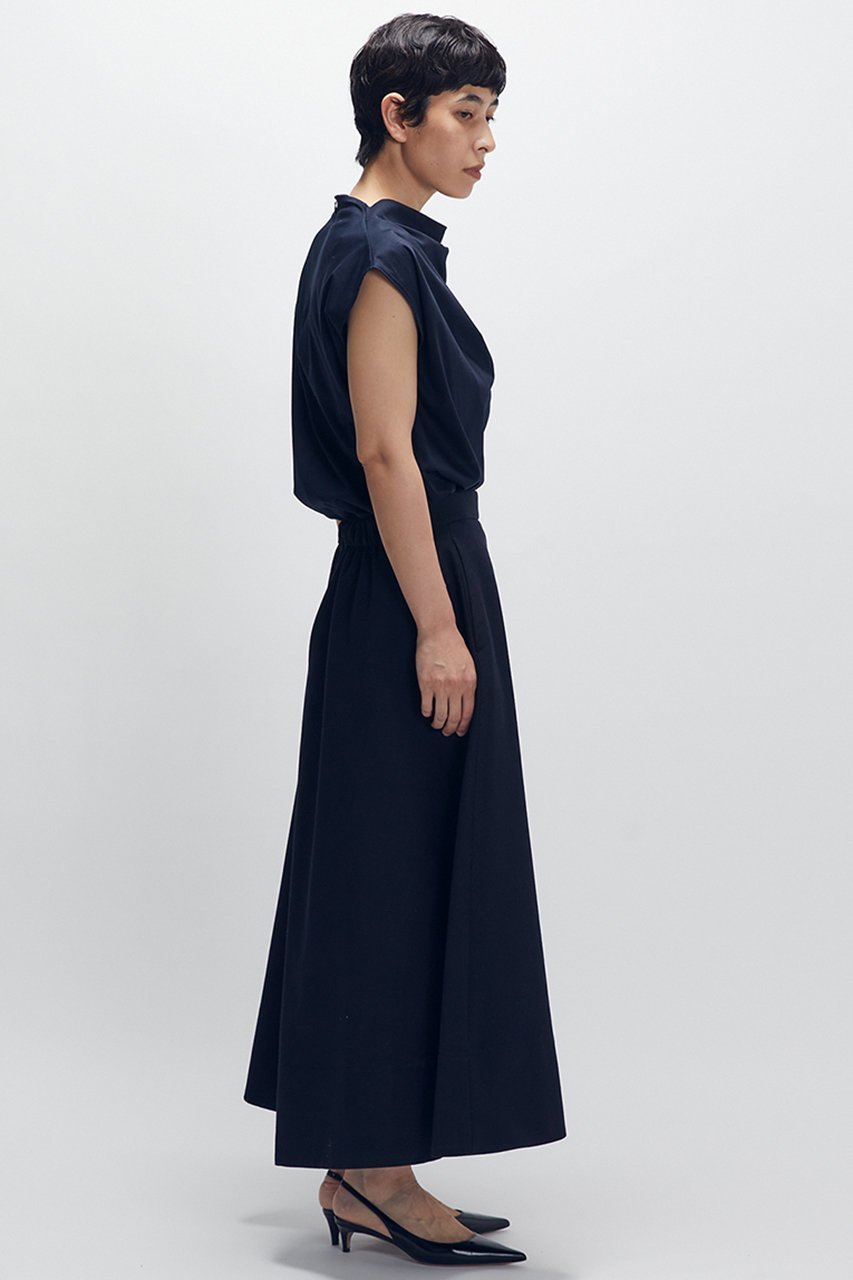 【プルミエ アロンディスモン/1er Arrondissement】のハイゲージコットンドレープT 人気、トレンドファッション・服の通販 founy(ファニー) 　ファッション　Fashion　レディースファッション　Fashion for Women　トップス・カットソー　Cut & Sew Tops　シャツ・ブラウス・オフィスカジュアル　Elegant Blouses & Button-Ups　ロングTシャツ・Tシャツ　Longline T-Shirts & Tees　カットソー・ベーシックTシャツ　Cut-and-Sewn Tops / Stretch Tees & Basics　なめらか　Smooth, Silky Texture　エレガント 上品　Elegant　カットソー　Cut and Sewn Top　ショート　Short, Short Length　スタンド　Stand Collar, Upright Stand　スリーブ　Sleeve, Long Sleeve / Short Sleeve　ドレープ　Drape, Draping Fabric　再入荷　Restock / Back in Stock　other-3|ID: prp329100004638271 ipo3291000000035496683