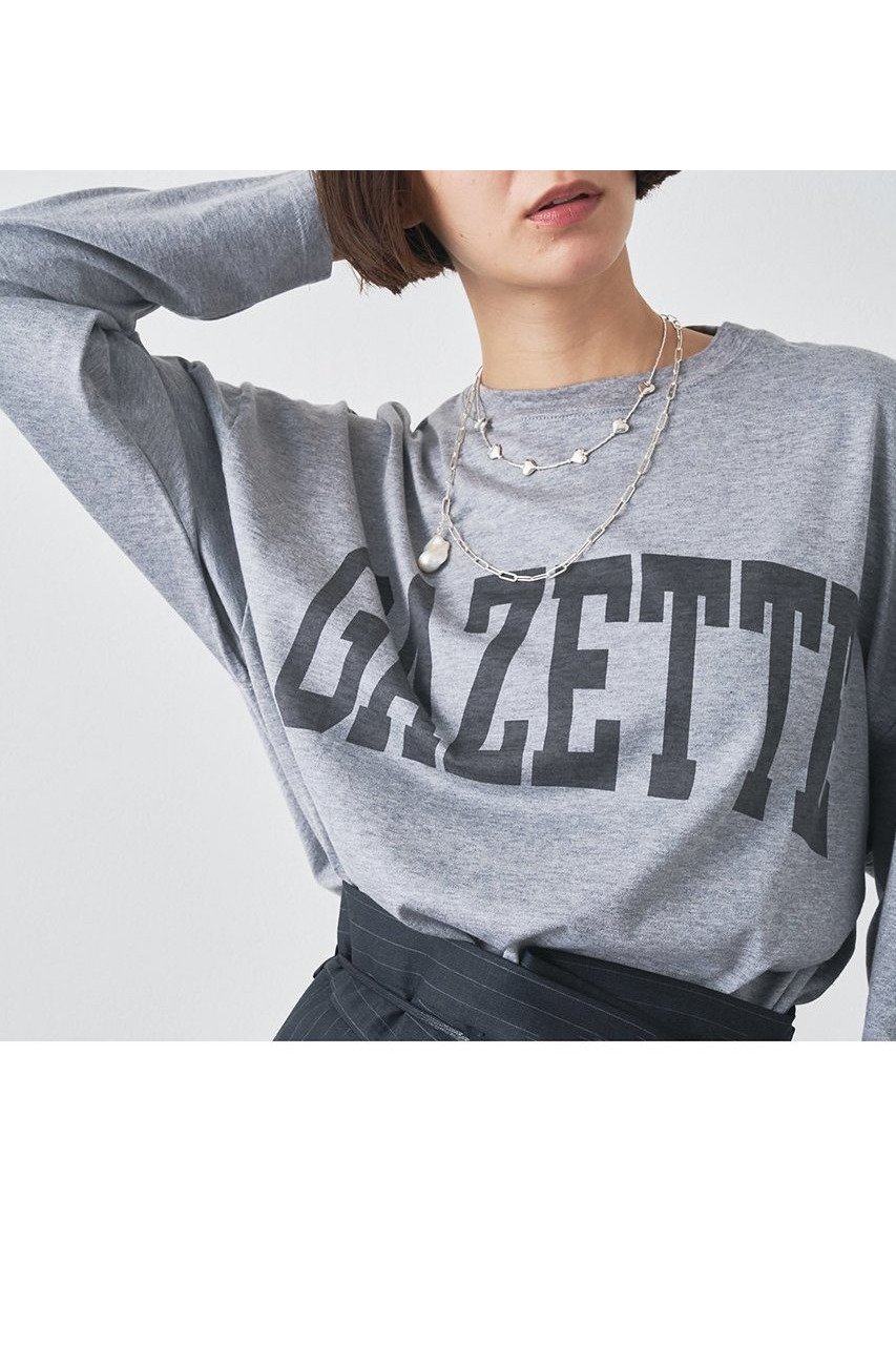【ウィムガゼット/Whim Gazette】のGAZETTEロングTシャツ 人気、トレンドファッション・服の通販 founy(ファニー) 　ファッション　Fashion　レディースファッション　Fashion for Women　トップス・カットソー　Cut & Sew Tops　シャツ・ブラウス・オフィスカジュアル　Elegant Blouses & Button-Ups　ロングTシャツ・Tシャツ　Longline T-Shirts & Tees　カットソー・ベーシックTシャツ　Cut-and-Sewn Tops / Stretch Tees & Basics　2025年　2025　2025-2026秋冬・A/W　Autumn/Winter 2025–26 AW25–26　カットソー　Cut and Sewn Top　シルケット　Silket, Silky Cotton　スリーブ　Sleeve, Long Sleeve / Short Sleeve　プリント　Print, Printed Pattern　ロング　Long, Long-Length　A/W・秋冬　Autumn/Winter　長袖　Long Sleeve, Full Sleeve　other-2|ID: prp329100004638272 ipo3291000000033428423