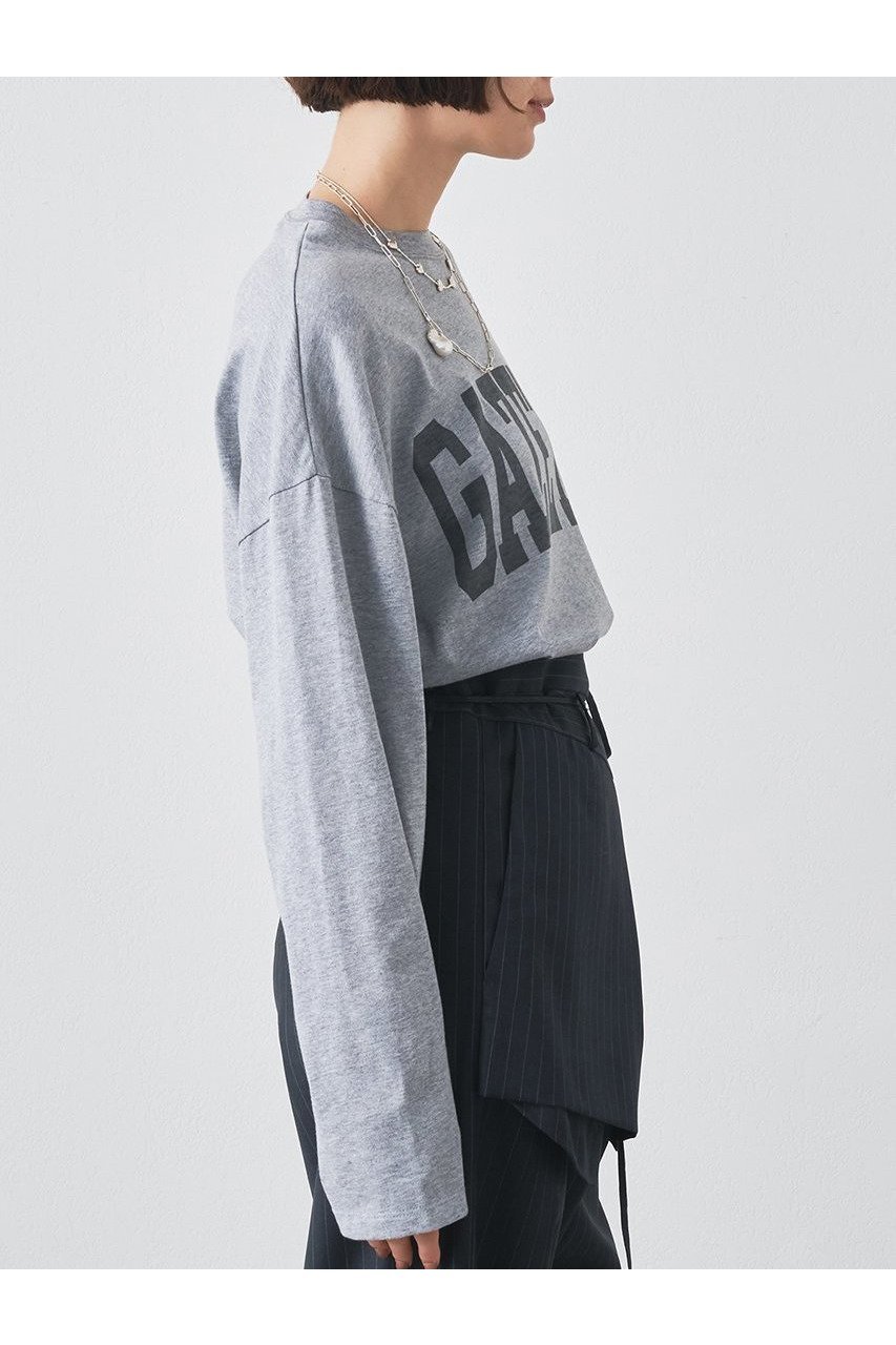 【ウィムガゼット/Whim Gazette】のGAZETTEロングTシャツ 人気、トレンドファッション・服の通販 founy(ファニー) 　ファッション　Fashion　レディースファッション　Fashion for Women　トップス・カットソー　Cut & Sew Tops　シャツ・ブラウス・オフィスカジュアル　Elegant Blouses & Button-Ups　ロングTシャツ・Tシャツ　Longline T-Shirts & Tees　カットソー・ベーシックTシャツ　Cut-and-Sewn Tops / Stretch Tees & Basics　2025年　2025　2025-2026秋冬・A/W　Autumn/Winter 2025–26 AW25–26　カットソー　Cut and Sewn Top　シルケット　Silket, Silky Cotton　スリーブ　Sleeve, Long Sleeve / Short Sleeve　プリント　Print, Printed Pattern　ロング　Long, Long-Length　A/W・秋冬　Autumn/Winter　長袖　Long Sleeve, Full Sleeve　other-5|ID: prp329100004638272 ipo3291000000033428426